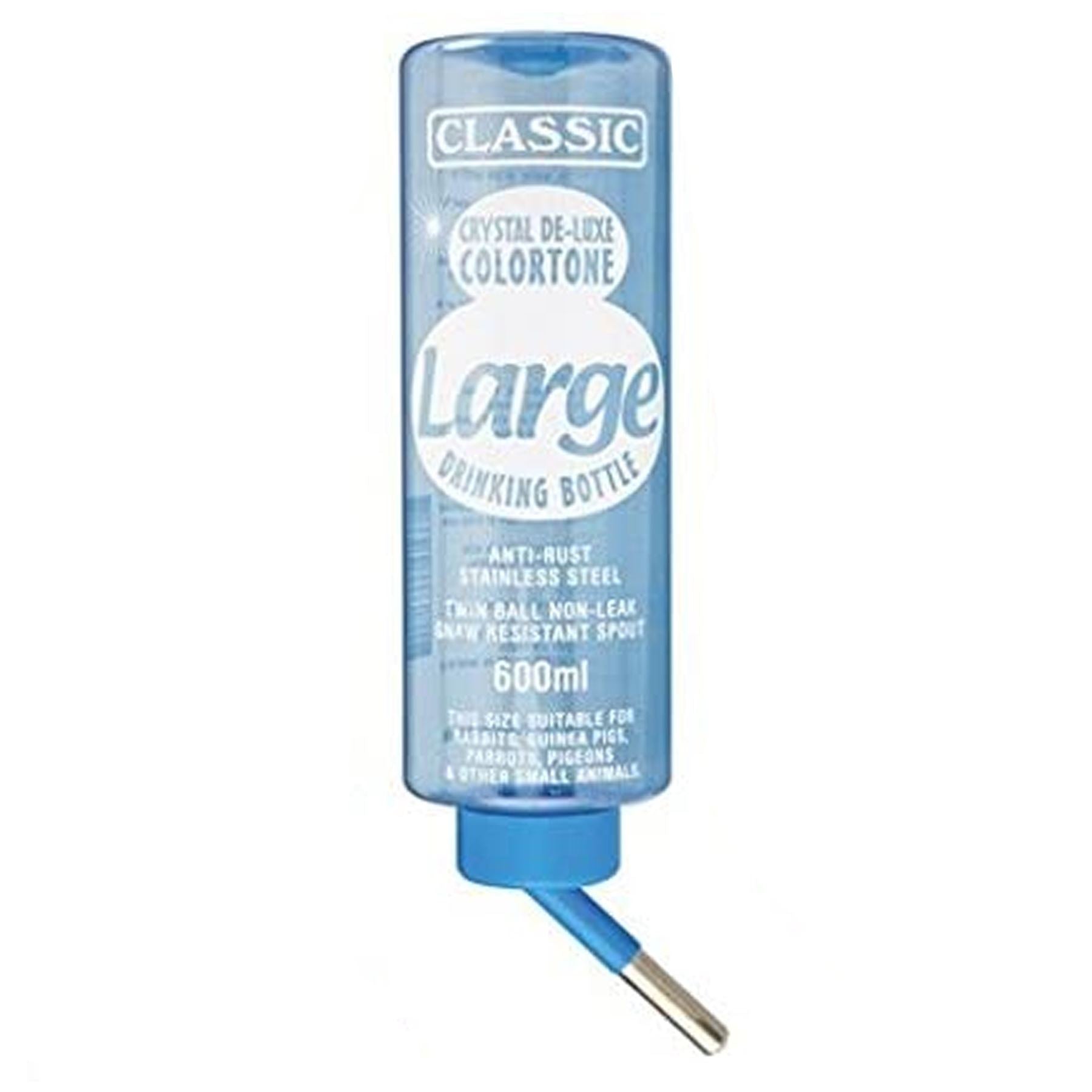 Bouteille d'eau antirouille à double bille pour petits animaux, 600 ml, résistante aux rongements, couleurs assorties