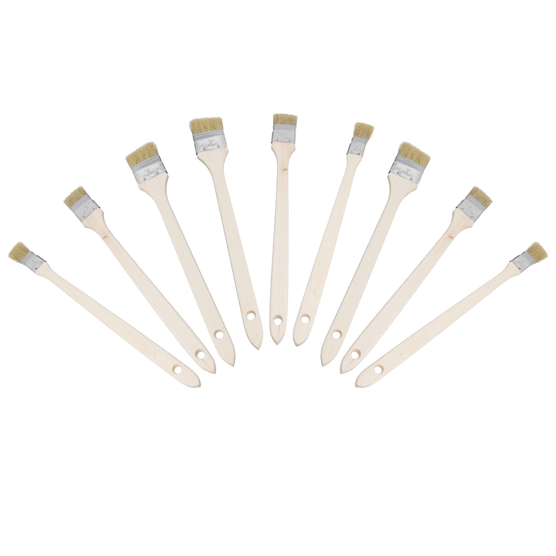 Long Reach Angled Radiator Paint Brush 25mm – 50mm Head Width 400mm 9pc