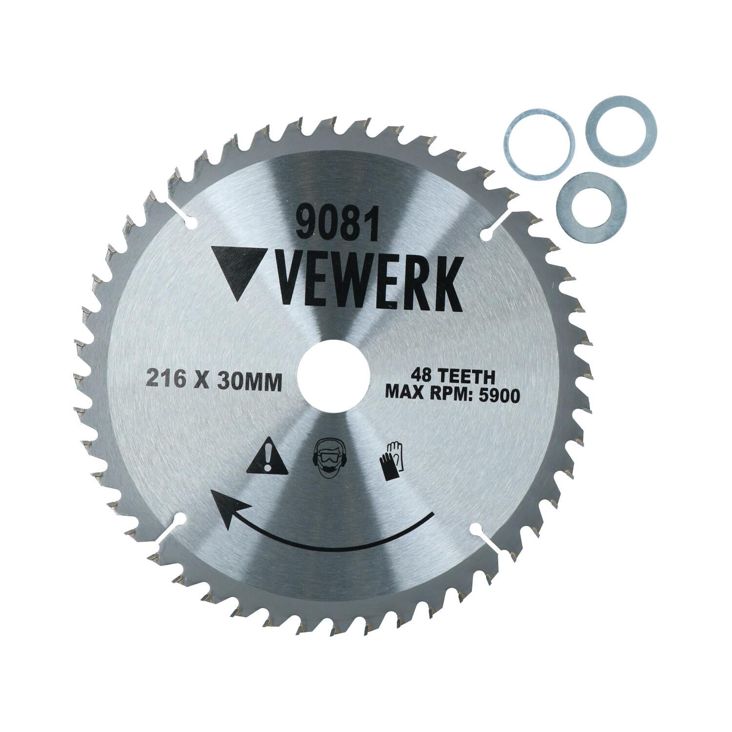 216 mm x 30 mm TCT Kreissägeblätter mit Wolframkarbidspitze, 48 Zähne