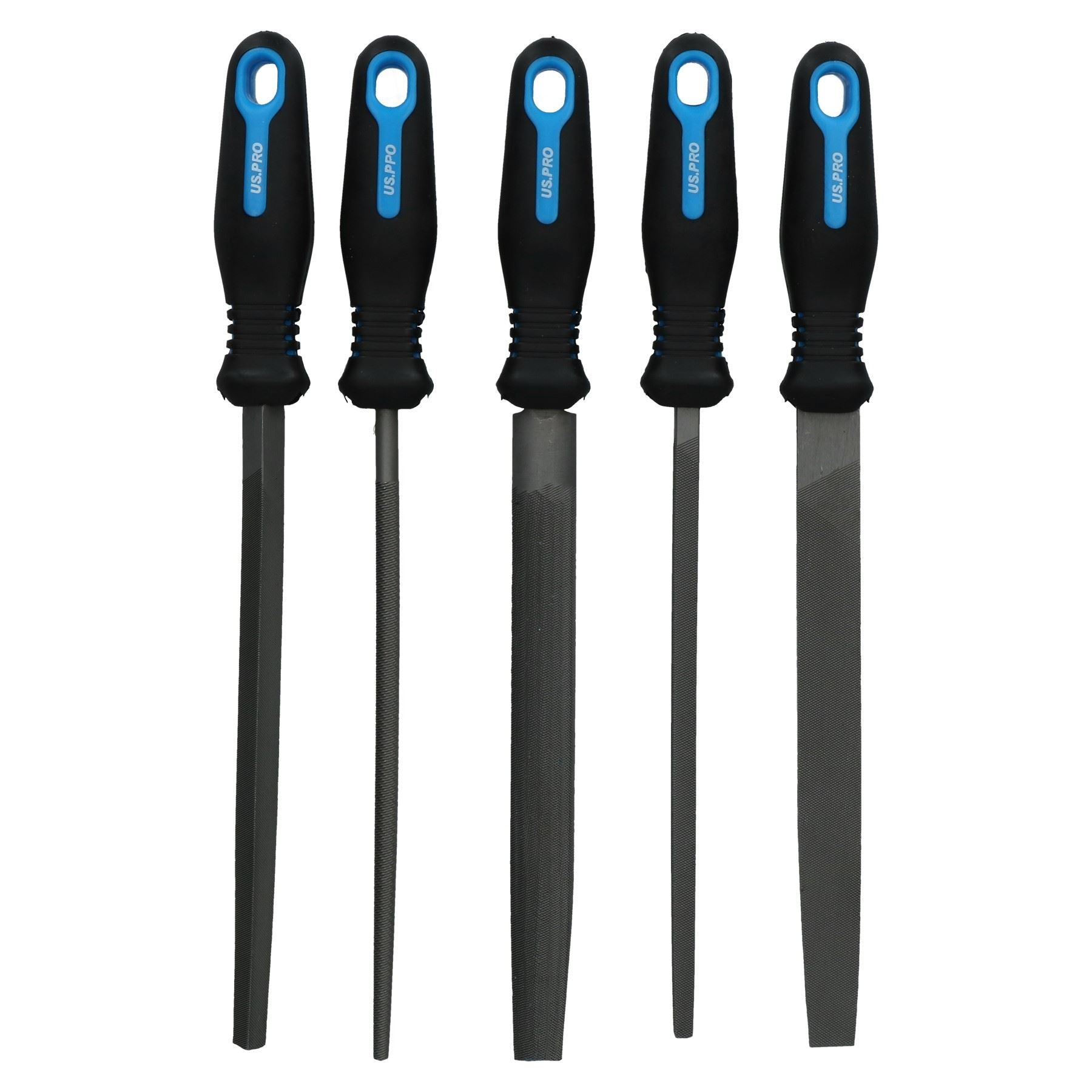Engineers Metal File Set With Soft Rubber Handles 5pc AT793