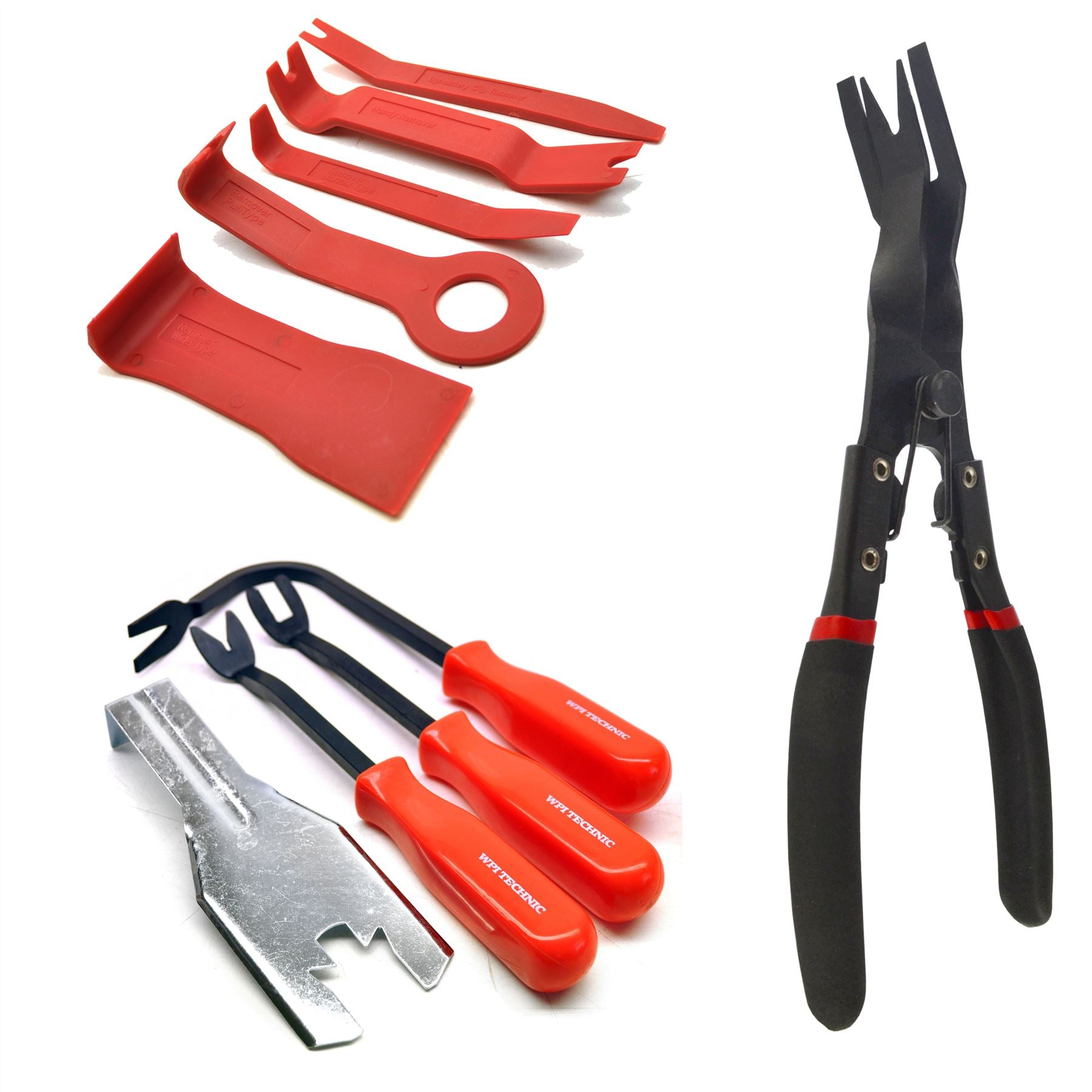 5pc Plastic & Metal Trim Car Panel Removal Tools And Pliers Non Scratch