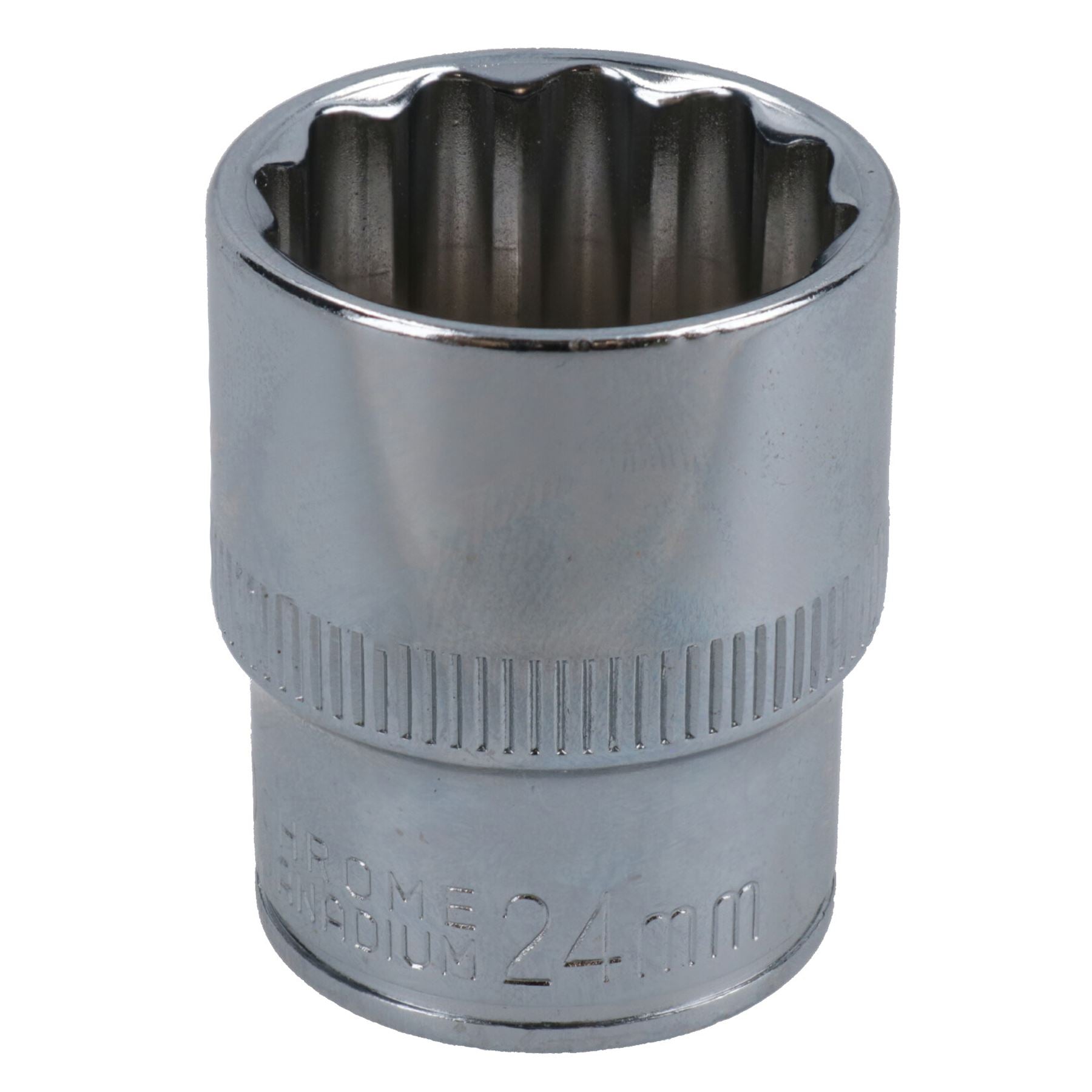 1/2in Drive Shallow Metric MM Socket 12 Sided Bi-Hex with Knurled Ring