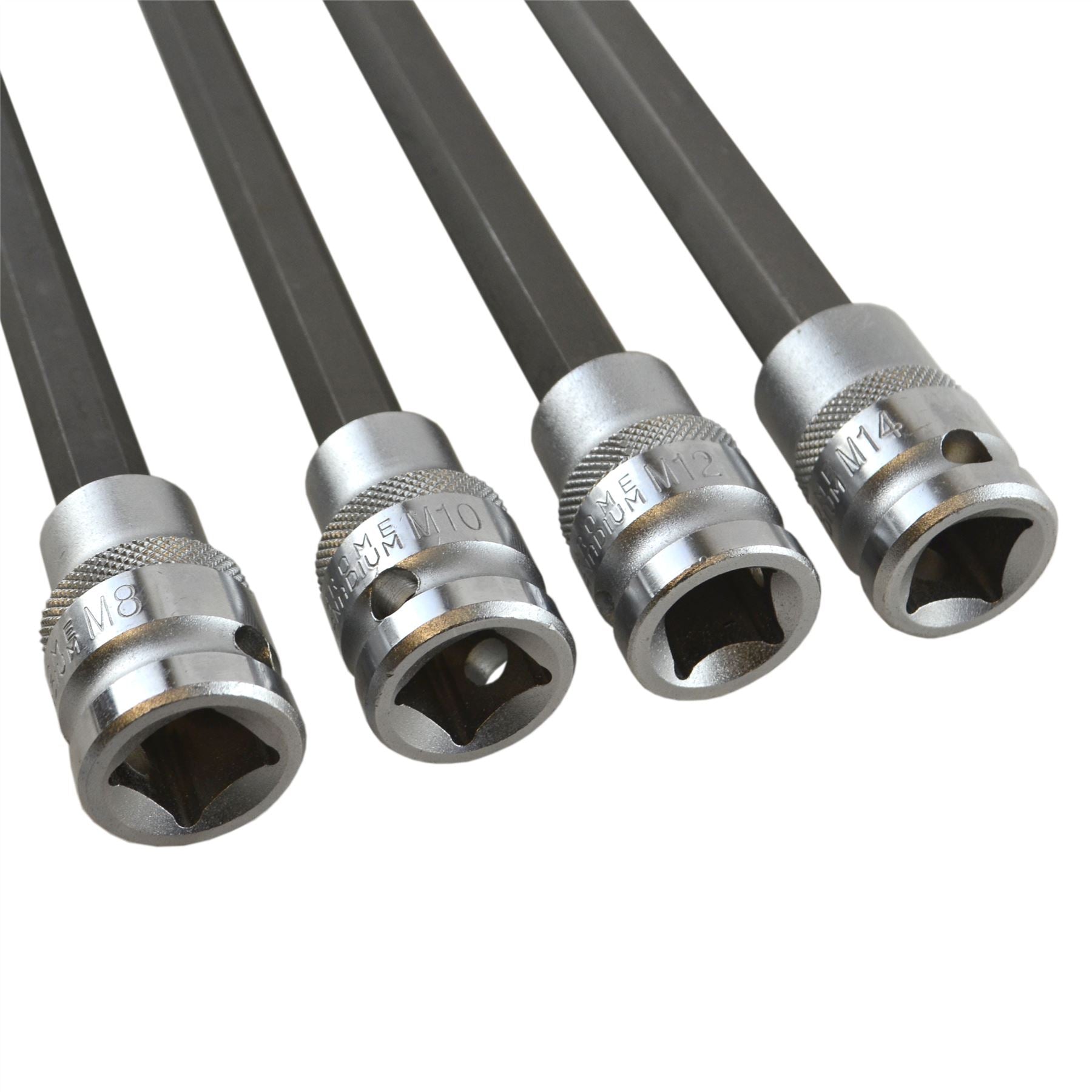 Douilles à embouts cannelés extra longs 1/2" pour arbres de transmission VW Audi M8 - M14 Bergen