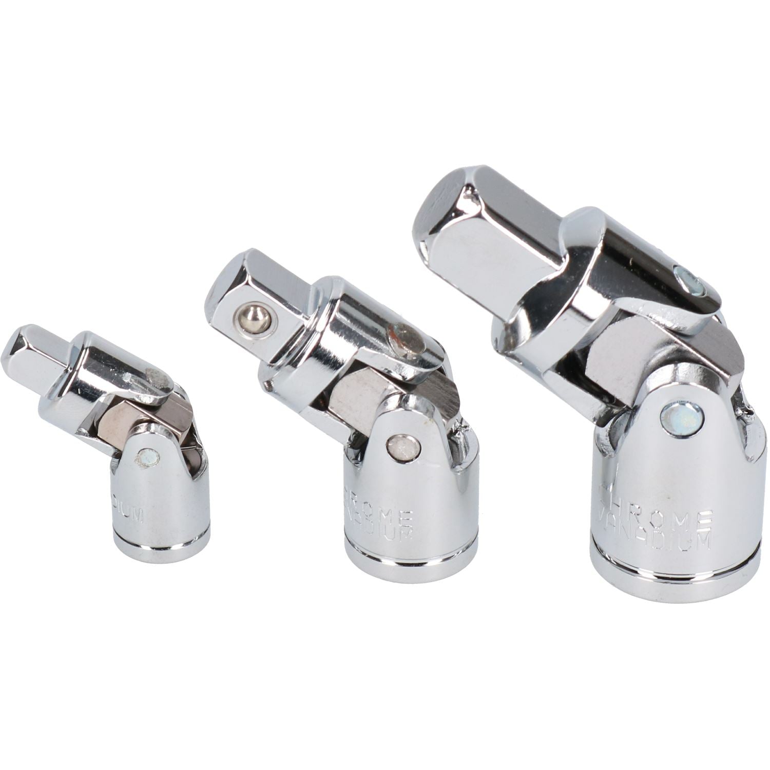 Jeu de douilles à angle oscillant UJ à joint universel 3 pièces 1/4" 3/8" et 1/2"