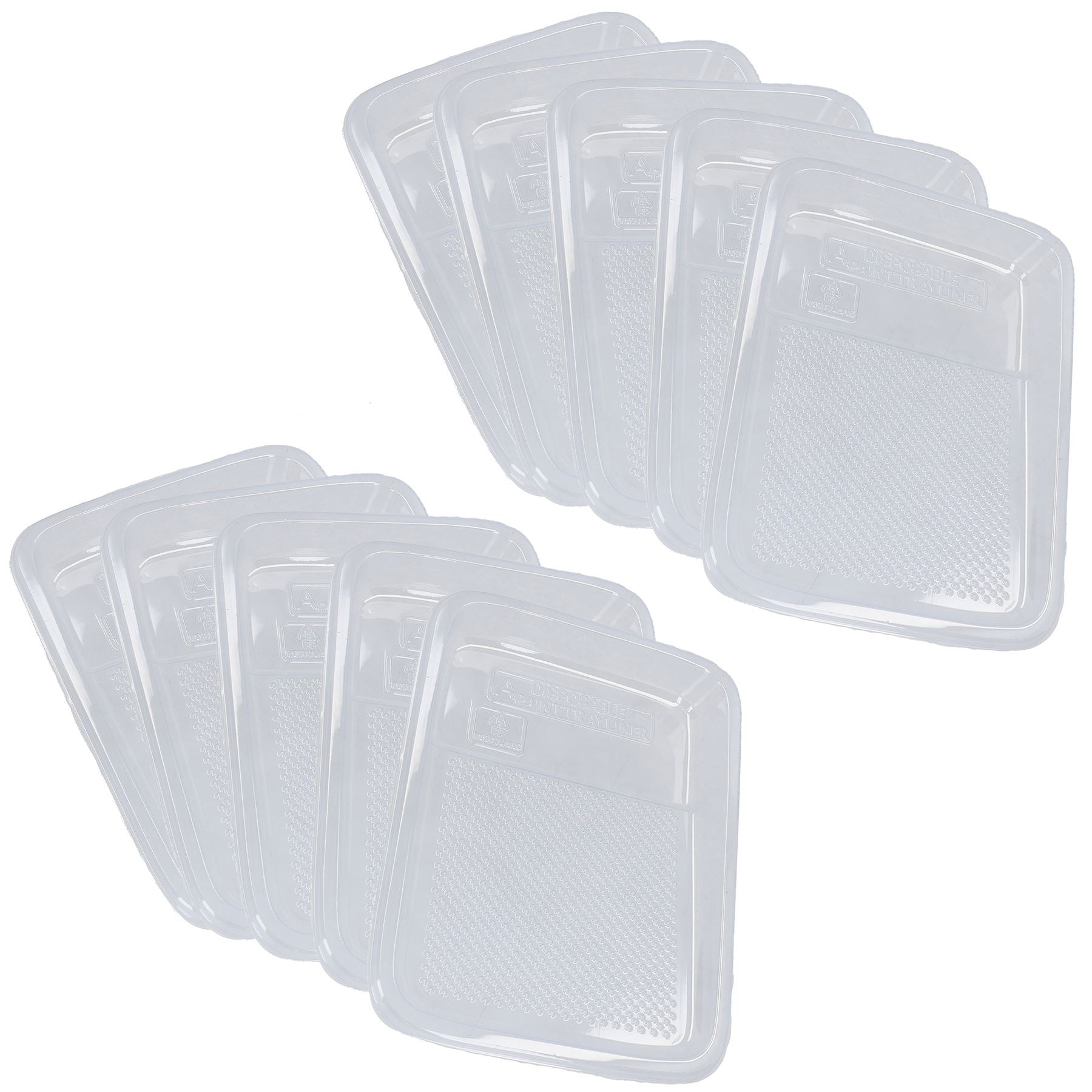 Doublures de plateaux à rouleaux jetables en plastique transparent pour plateaux à rouleaux de 230 mm / 9 po