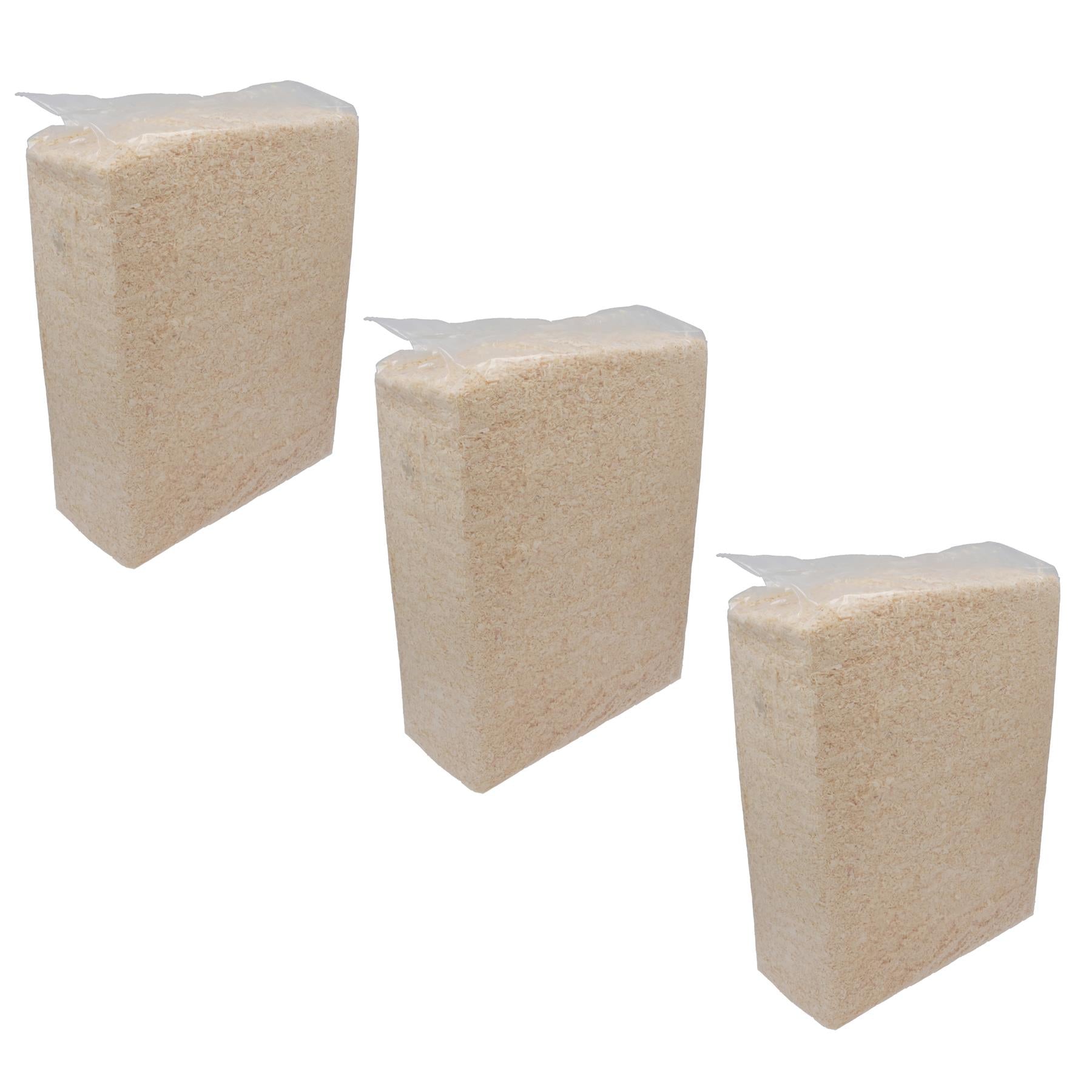 3PK Quality Dust Extracted Kiln Dried Small Animal Bedding Wood shavings 3.6Kg