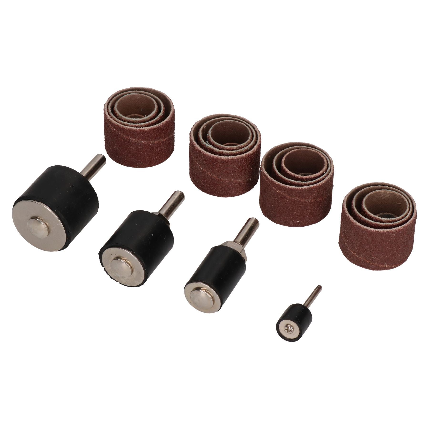 20pc Sanding Grinding Drum Set 13mm - 32mm Drums 16 x Belts 80 + 120 Grit