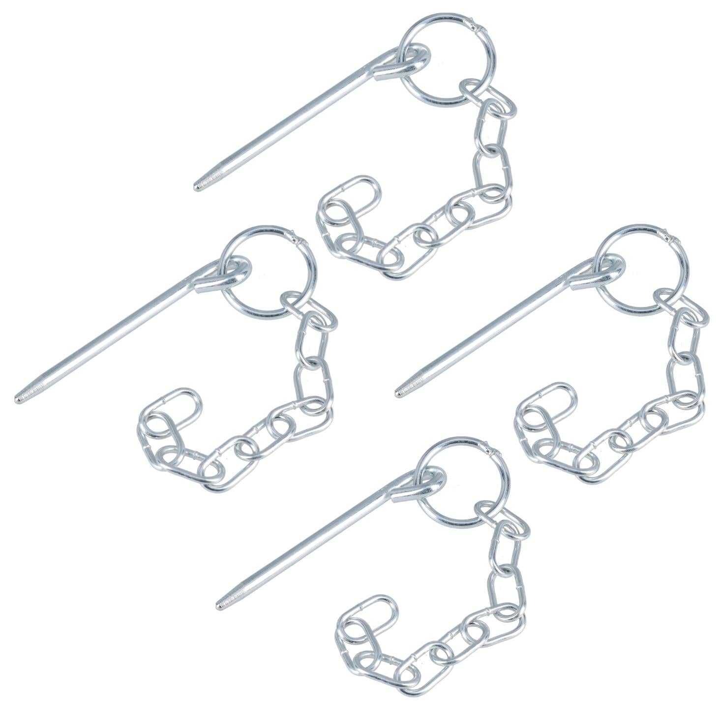 Runder Splintbolzen und Kette, 6 mm x 114 mm, für Anhänger-Kipper-Heckklappe