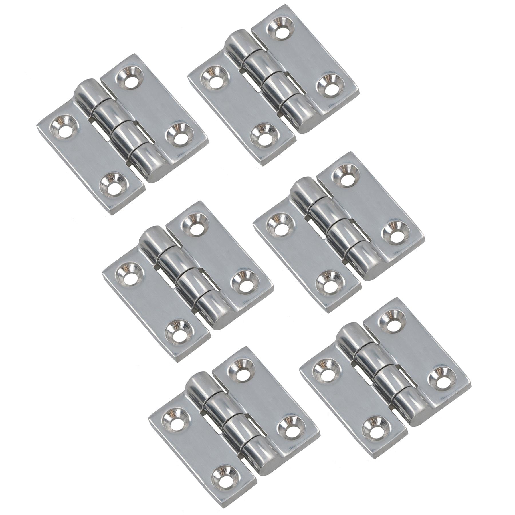 Polished Door Butt Hinge Stainless Steel 38mm x 38mm 316 Marine Cabin