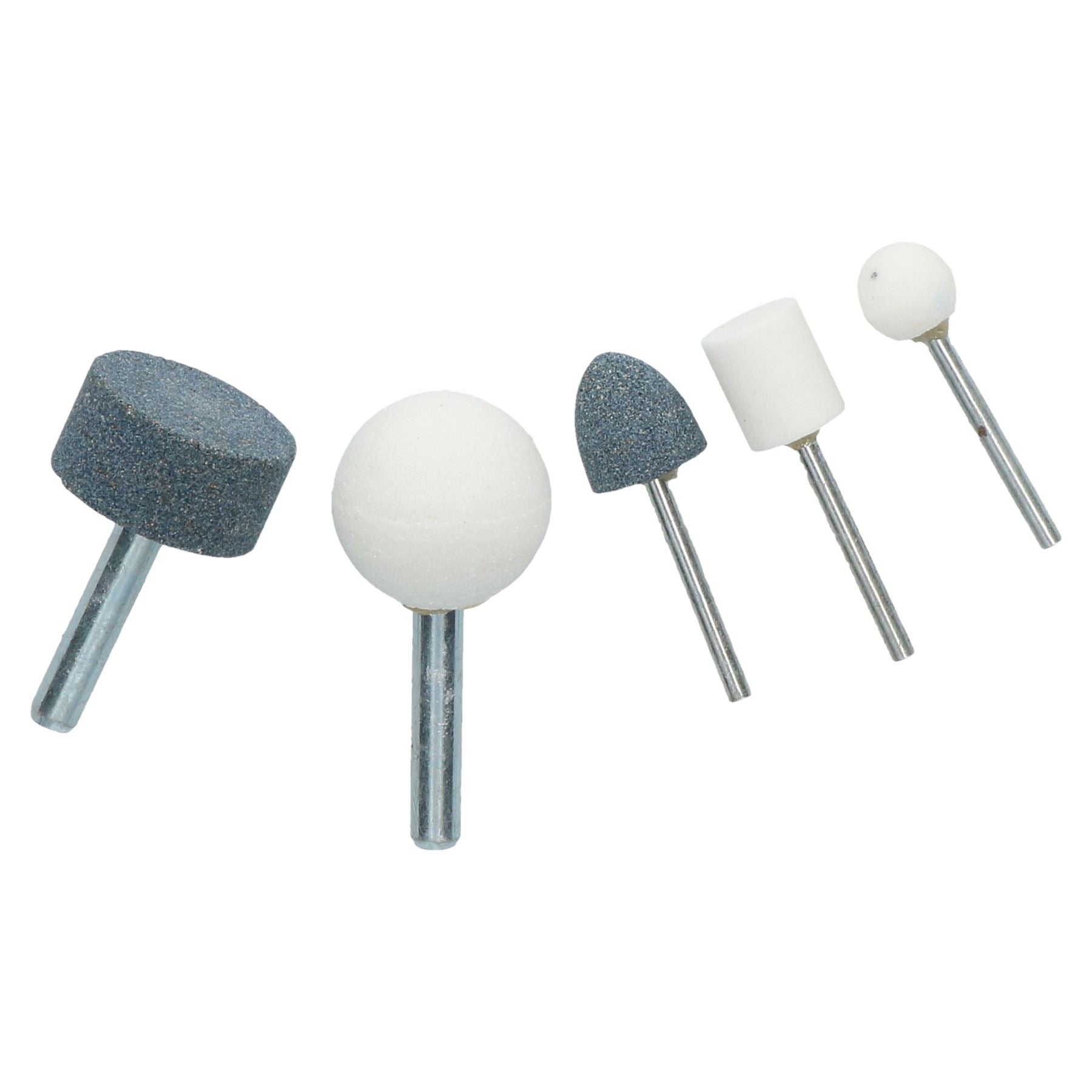 10 Stück verschiedene Schleif-, Polier- und Schleifsteine, 1/8 und 1/4 Spannzange