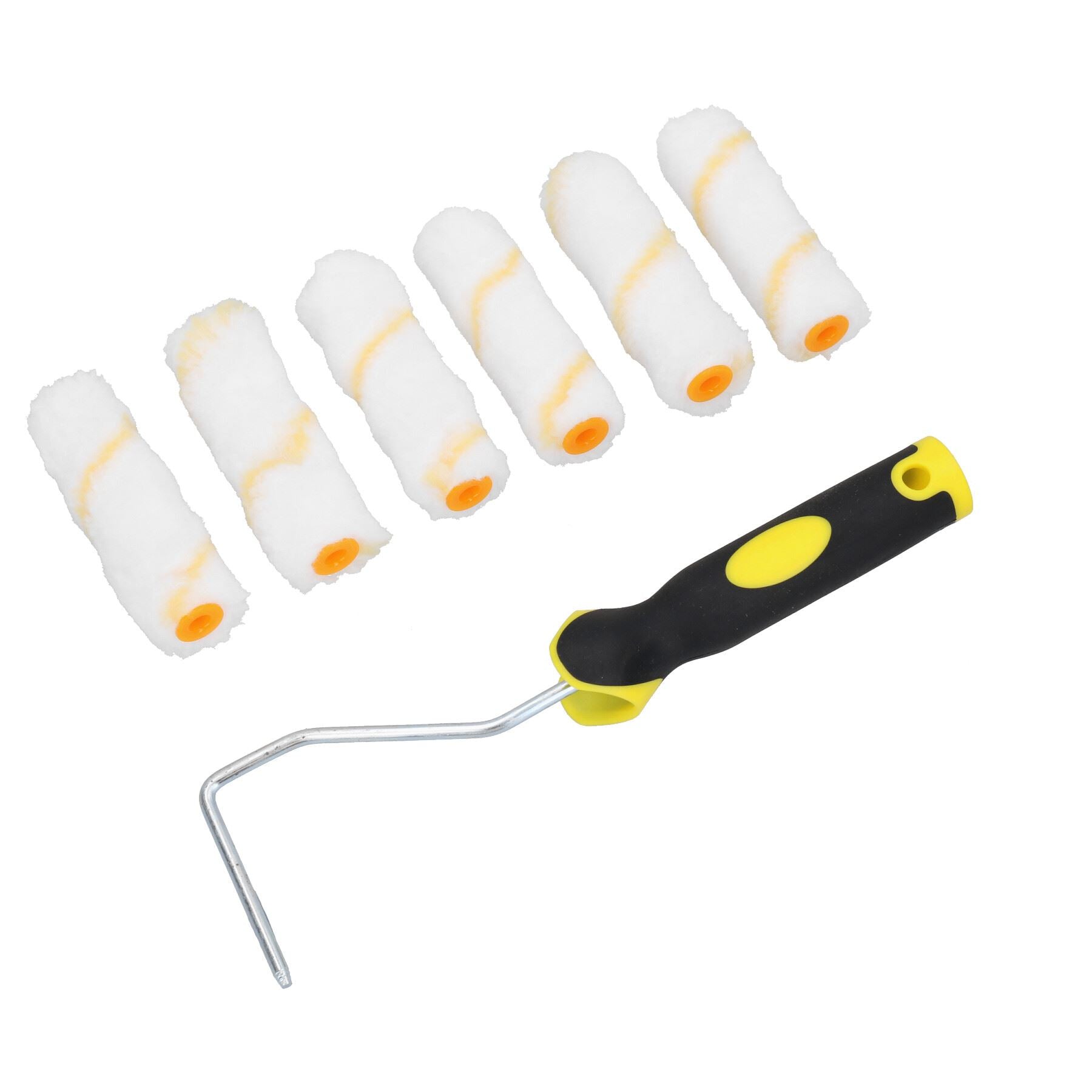 Ensemble de mini rouleaux et manchons de 4 po pour peintures à émulsion brillantes, peinture et décoration