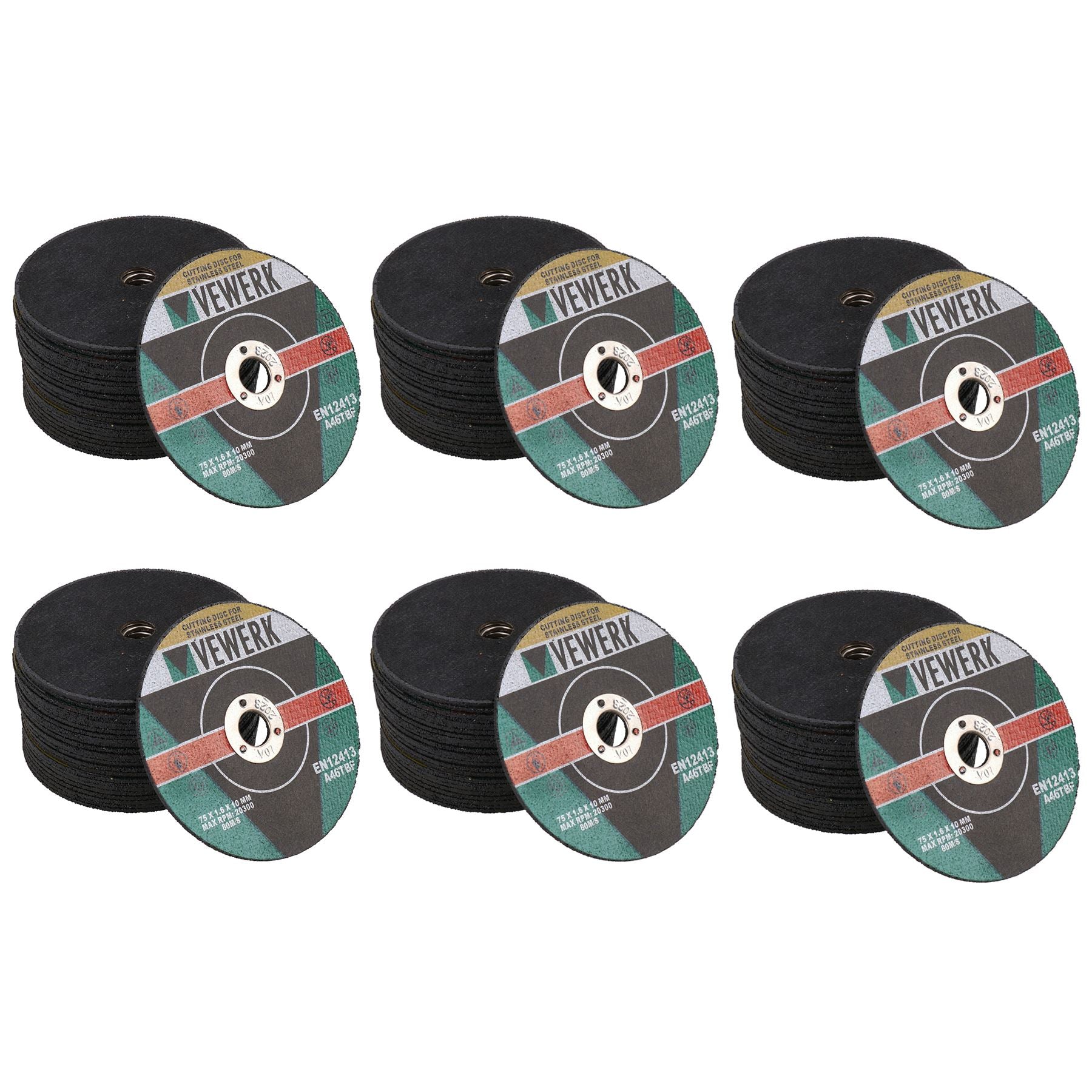 3" 75 mm Edelstahl-Schleifscheiben für Druckluft-Abschneidewerkzeug 1,6 mm
