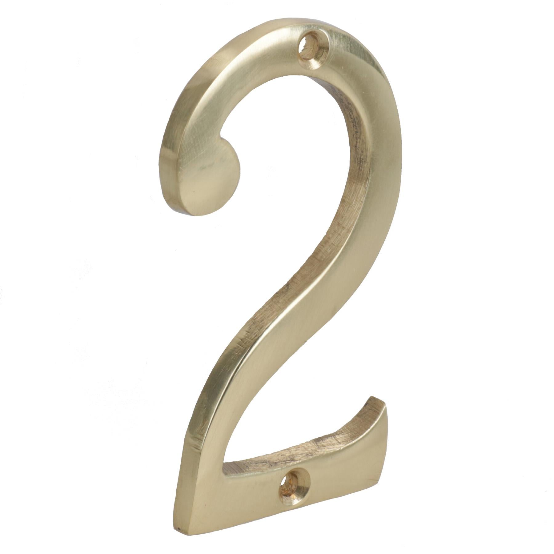 Brass House Numbers Numerals 0-9 Door Sign 70mm Plaque Street Letter Mail