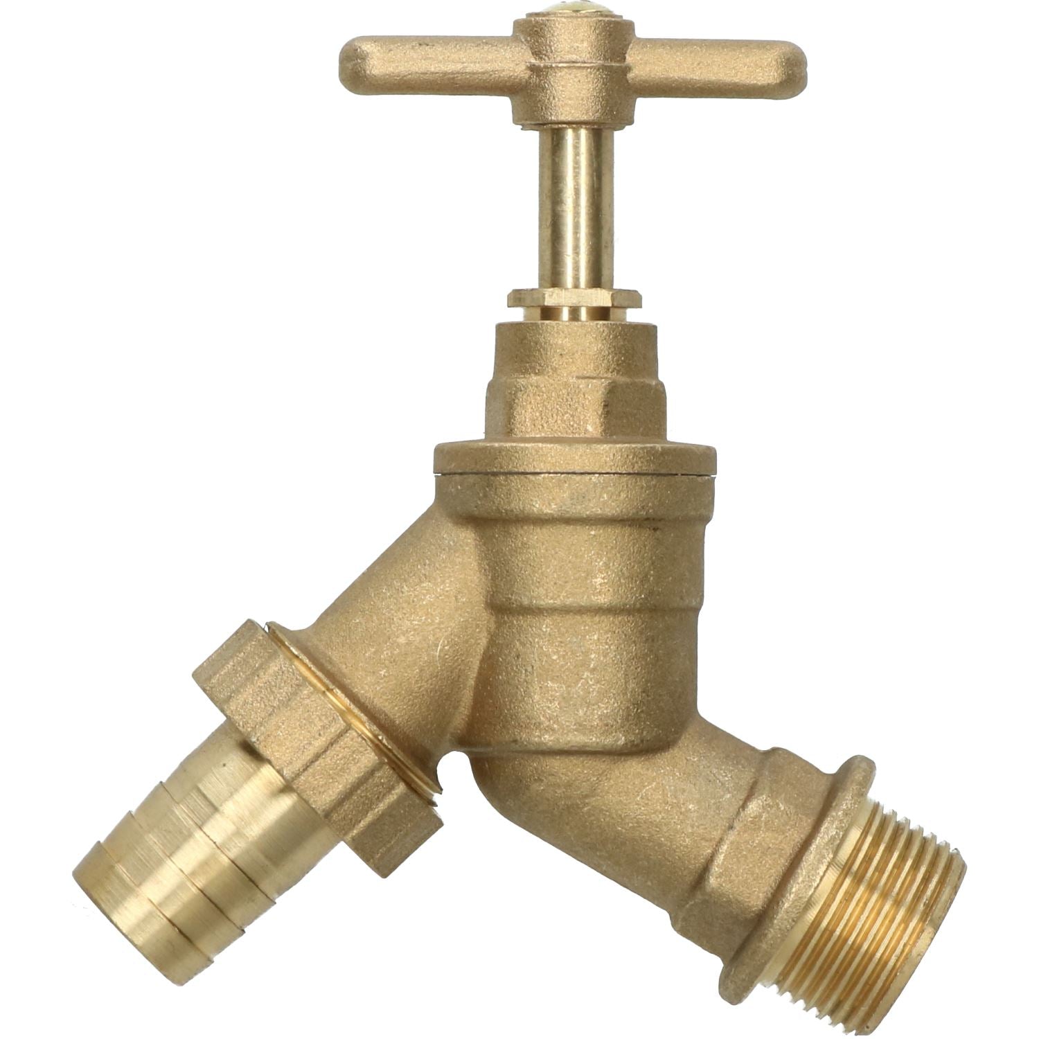 3/4" Hose Union Bib Tap Brass Outdoor Water Supply Weather-Resistant Barb