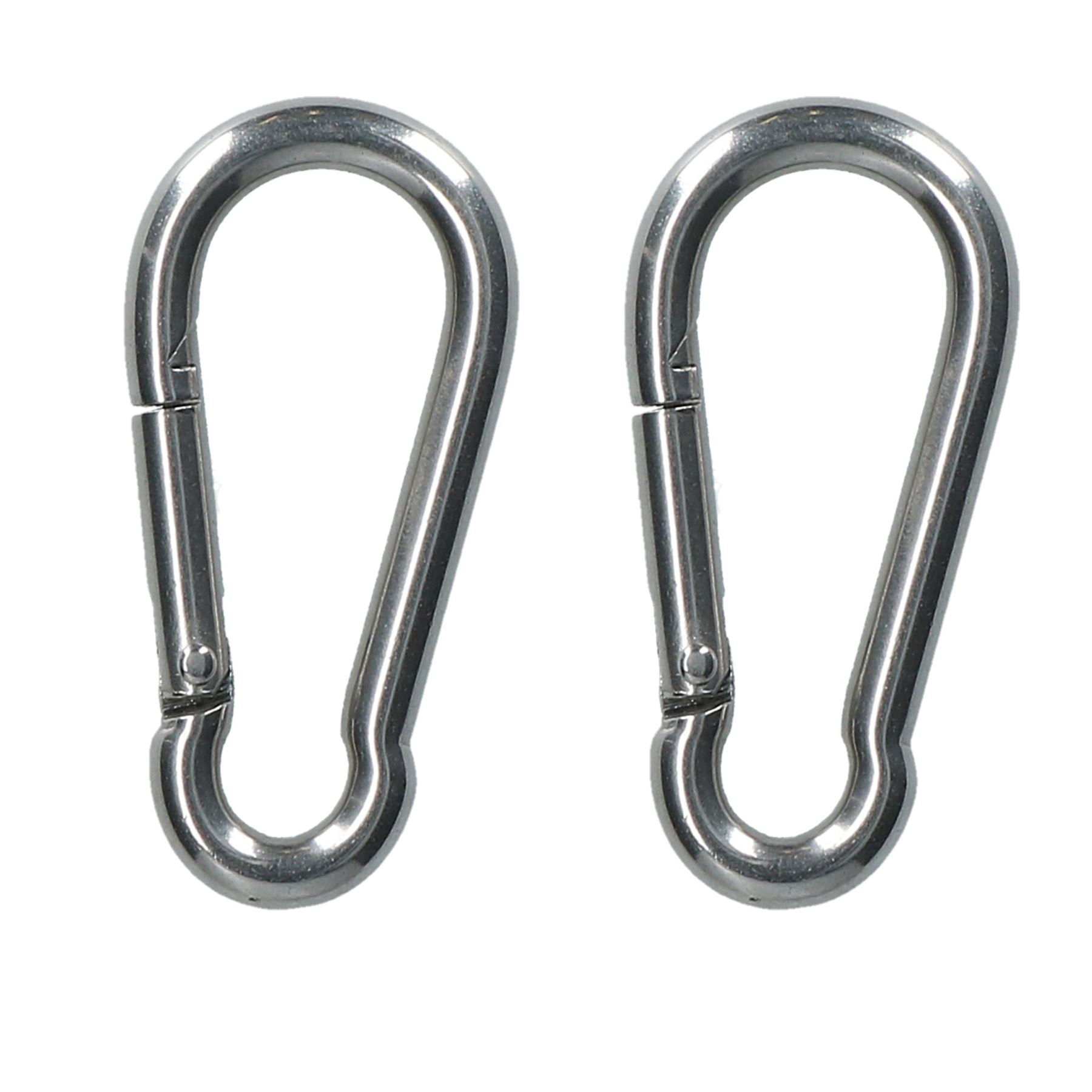 Carabiner Carbine Hook Snap Shackle 6mm Marine Grade 316 Stainless Steel