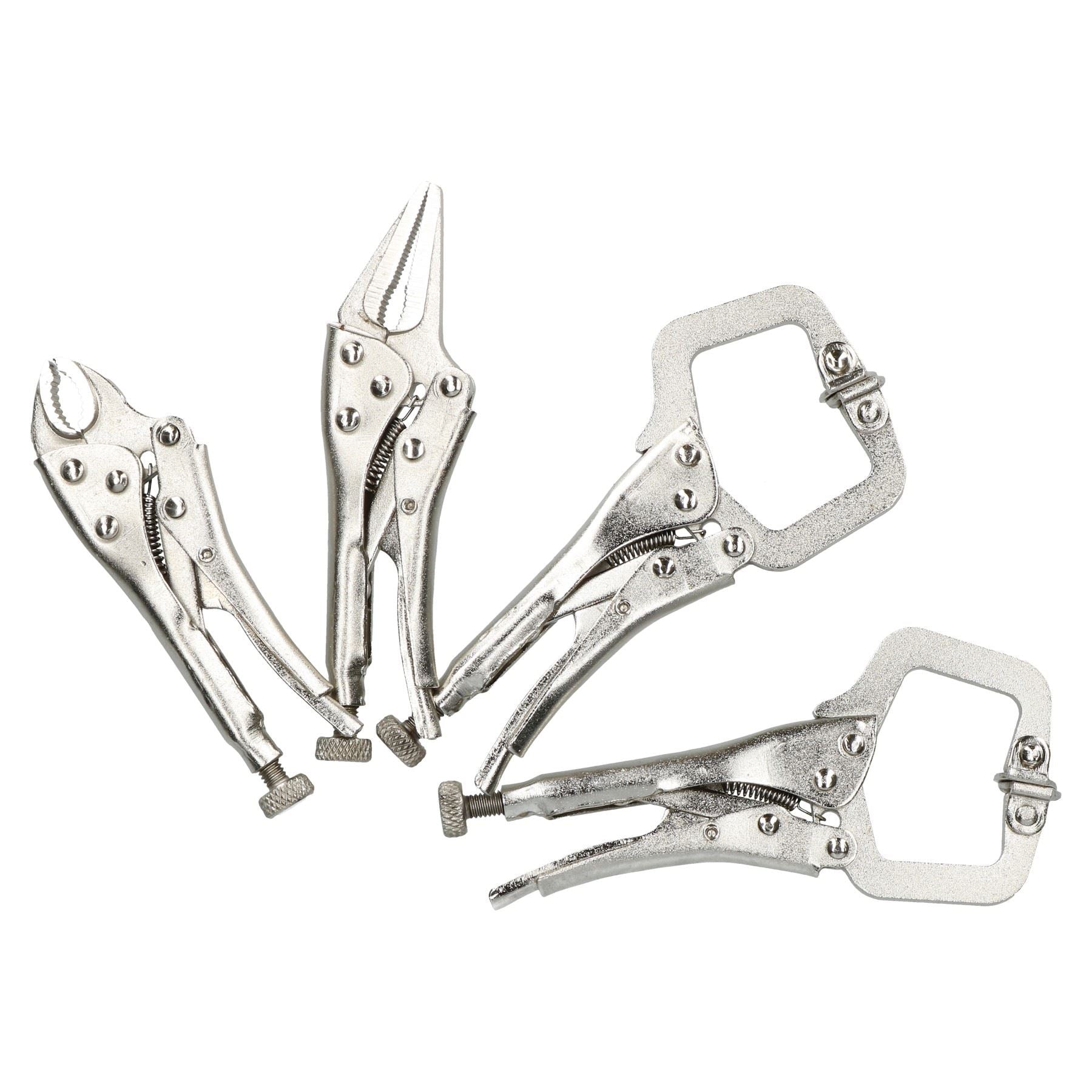 Lot de 4 mini pinces à souder à dégagement rapide, pince en C à long bec