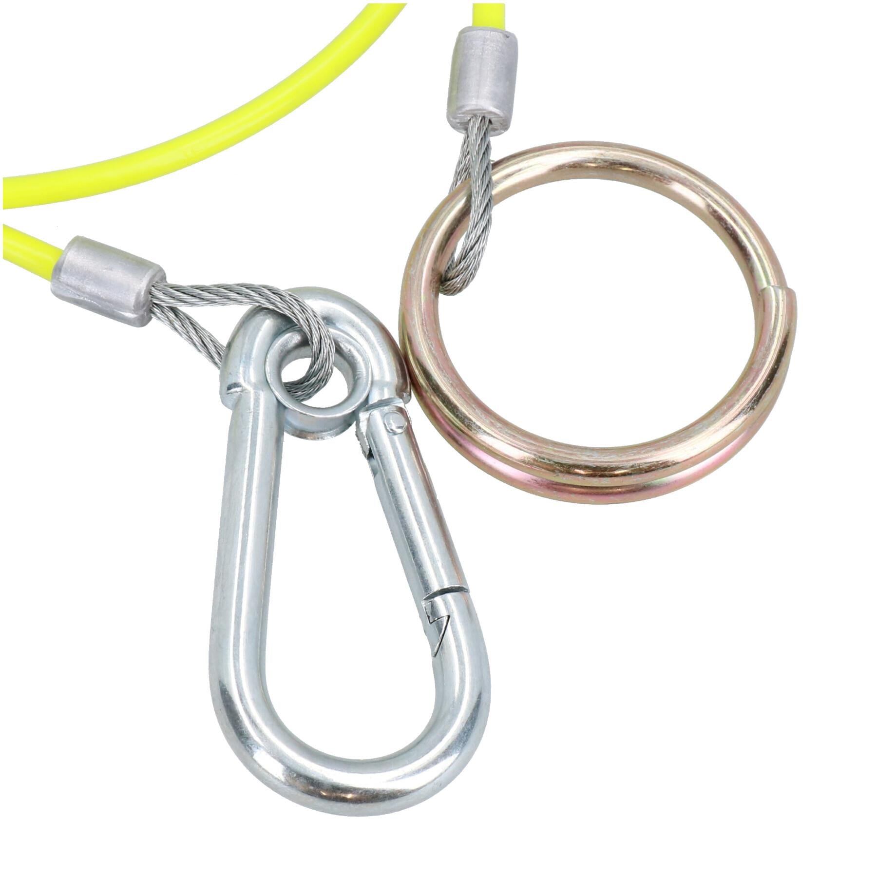 1 m 3 mm gebremstes Abreißkabel für Anhänger (gelb) TR028