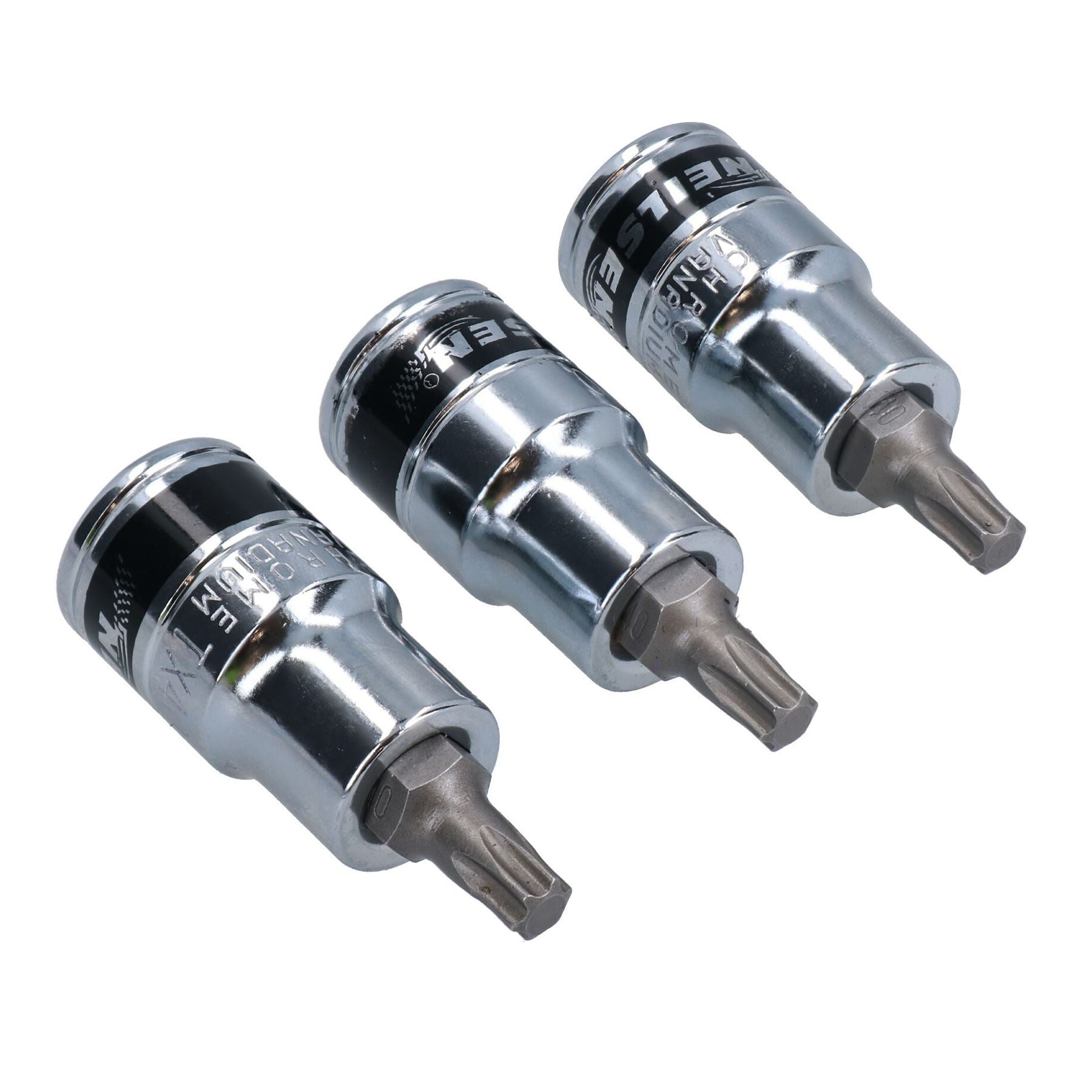 T40 Torx/Stern-Bit-Steckschlüsseleinsätze, 1/2 Zoll Antrieb, 3-tlg., 55 mm, Chrom-Vanadium CRV