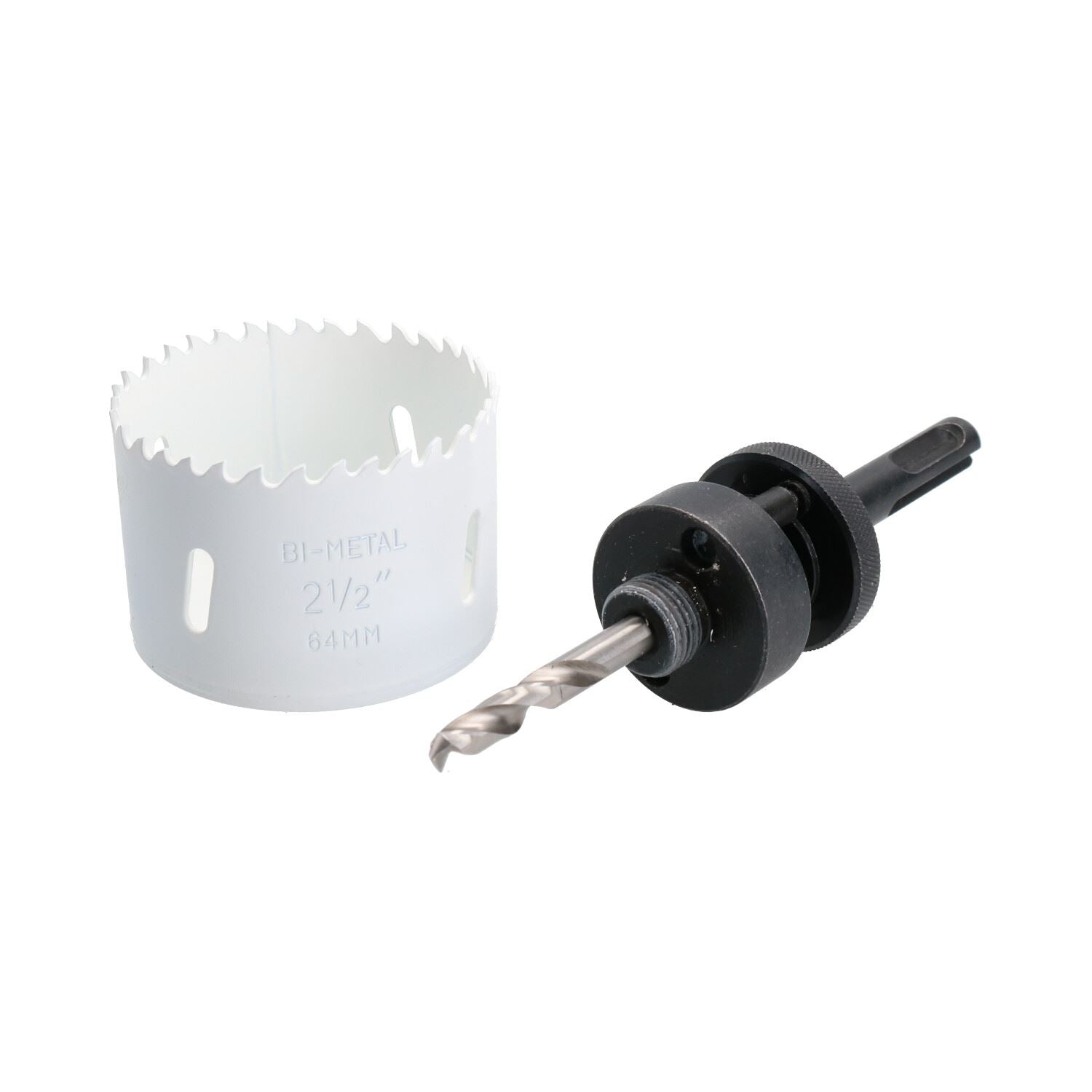 SDS-Plus-Dorndornaufsatz, komplett mit HSS-Lochsäge, 32 mm – 152 mm