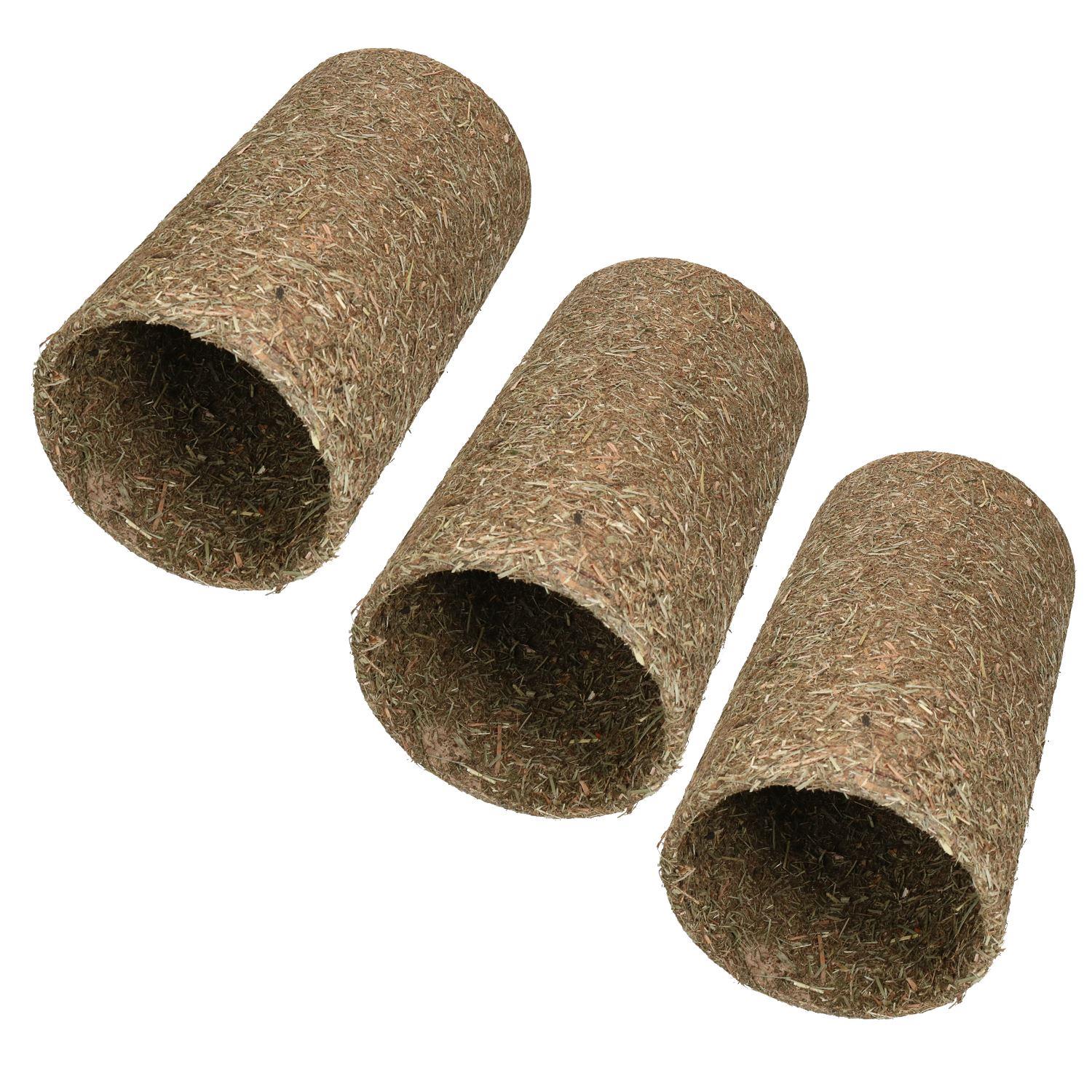Petit animal de compagnie cochon d'Inde Naturals Treat Hay 'n' Hide Meadow Tunnel 15x15x25cm