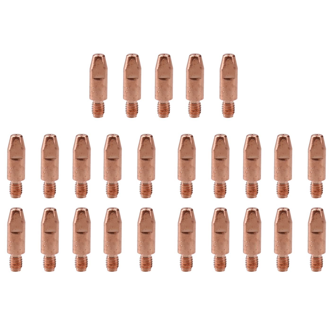 0.8mm Mig Welding Welder Round Contact Tips for MB25 MB36 Euro Torches 25pk