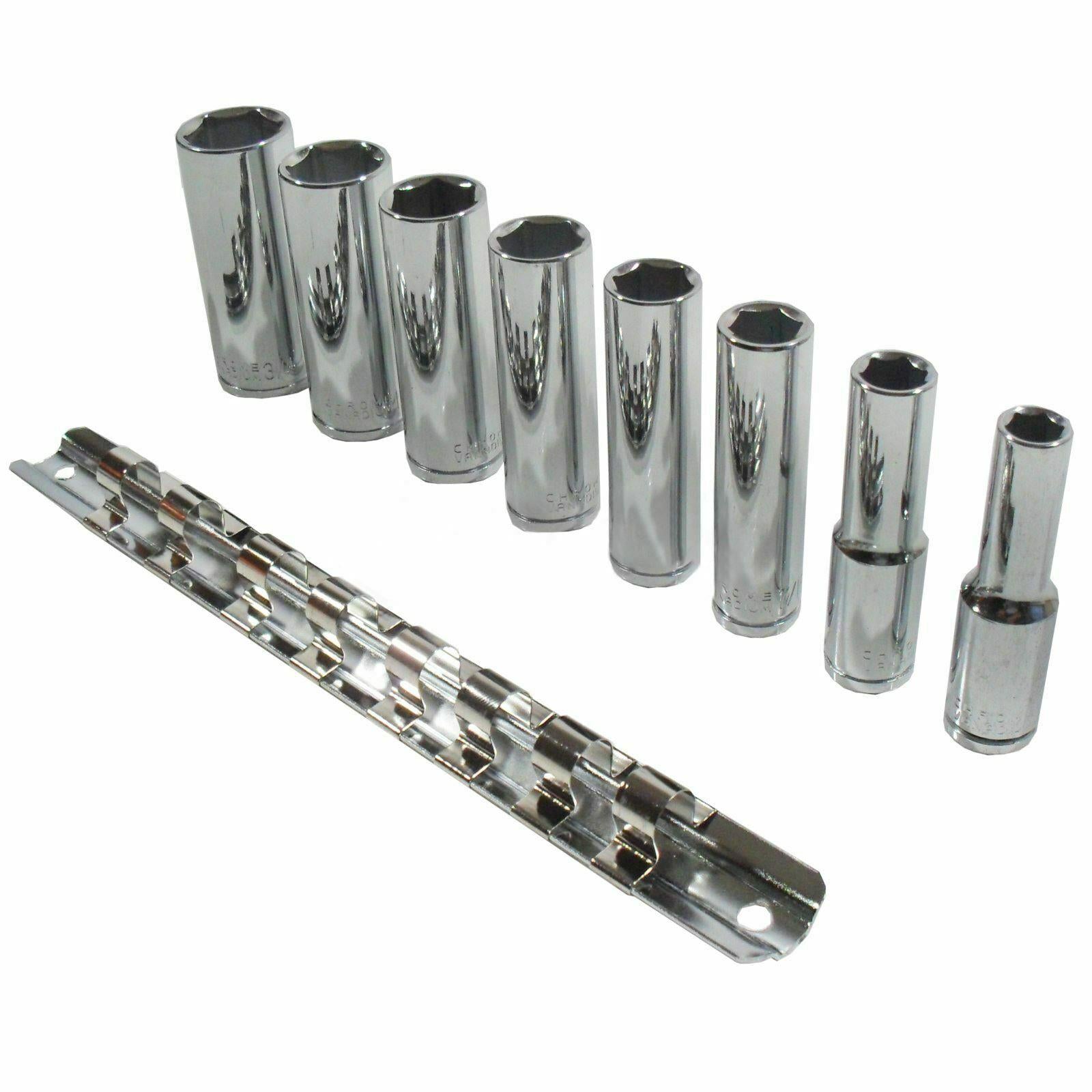 Imperial SAE AF 1/4" 3/8" & 1/2" Drive Deep Sockets 3/16" - 1" 28pc 6 Sided