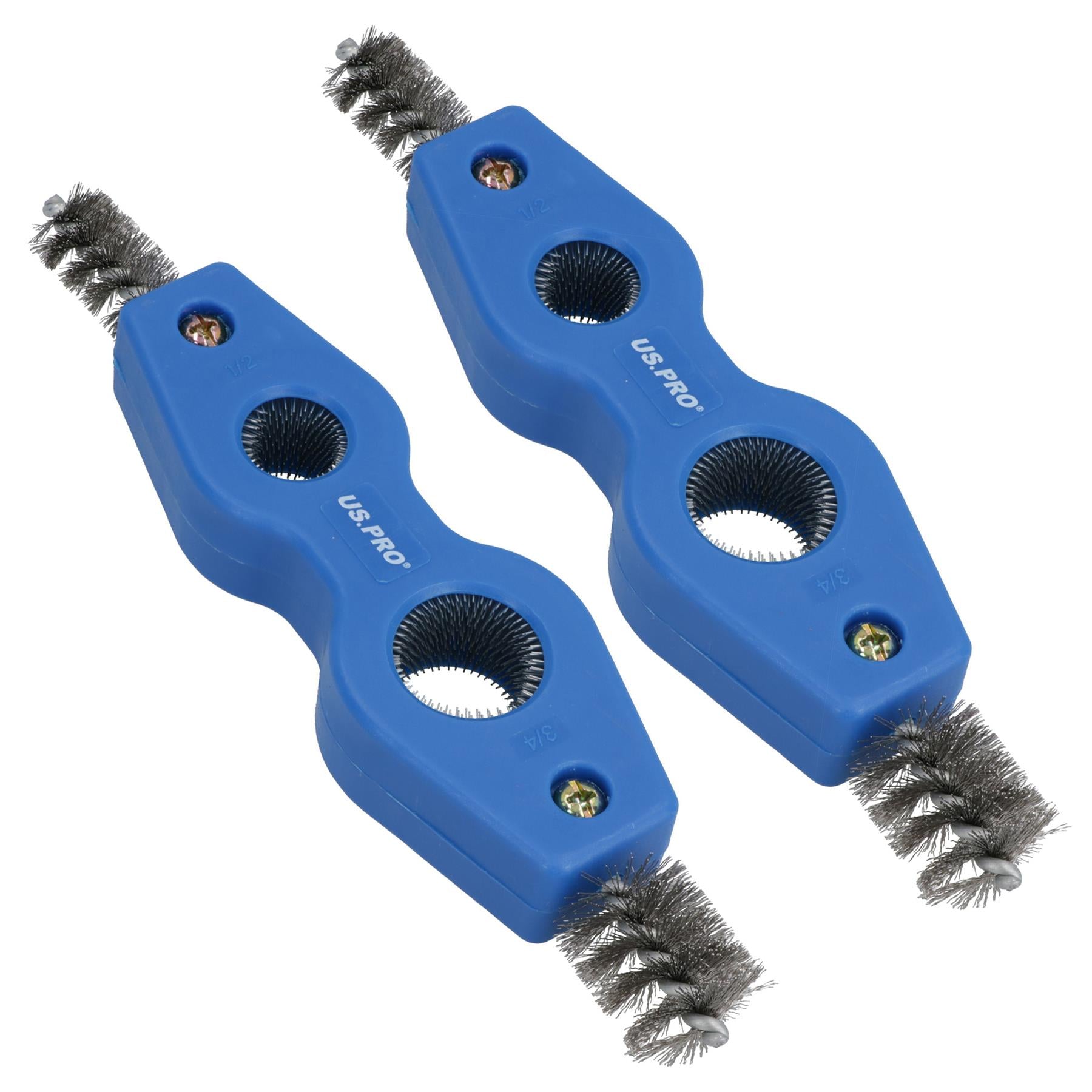 Double Ended Internal and External Pipe Cleaner Deburrer Deburring Brush 15 + 22mm