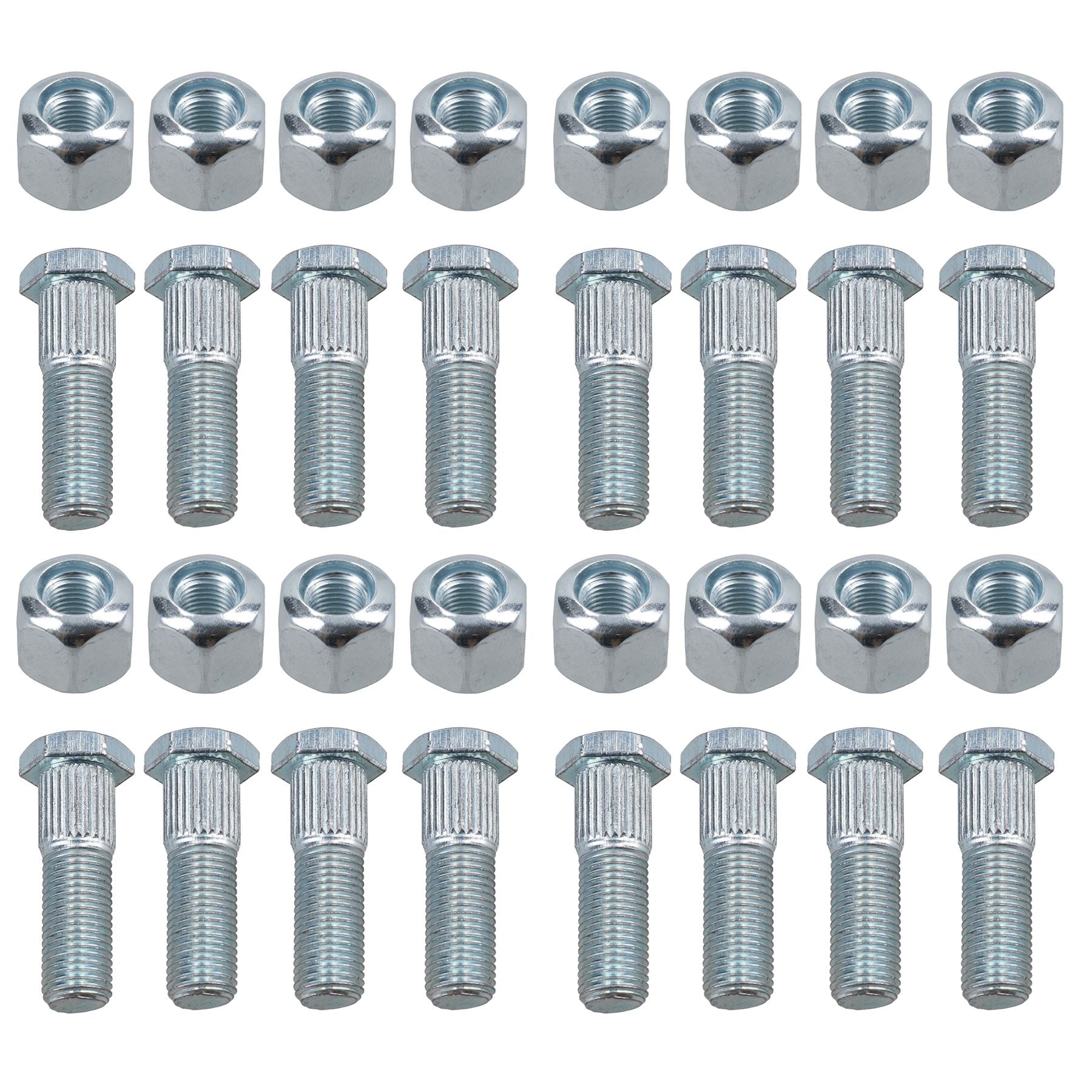 16er-Pack 3/8" UNF-Radbolzen und -Muttern für 4" PCD-Anhängeraufhängungsnaben