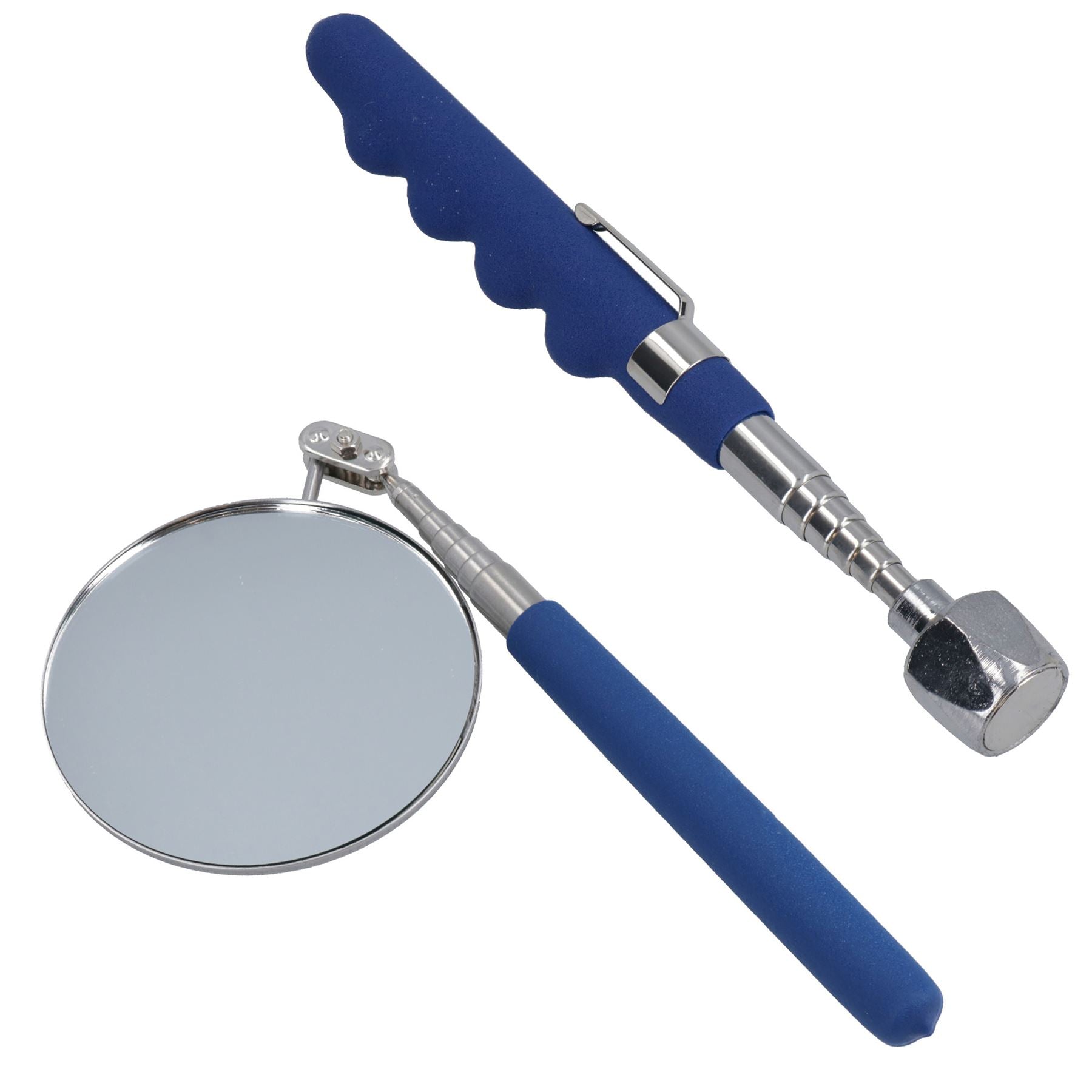 Outil de ramassage magnétique télescopique extensible 16 lb + miroir d'inspection 85 mm de diamètre