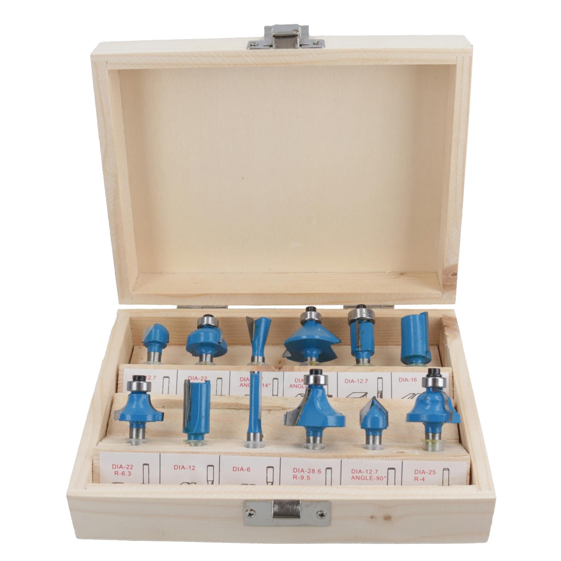 12-teiliges Fräser-Set mit Hartmetallspitze, 1/4 Zoll Schaft, Fräser für Laminat TE534
