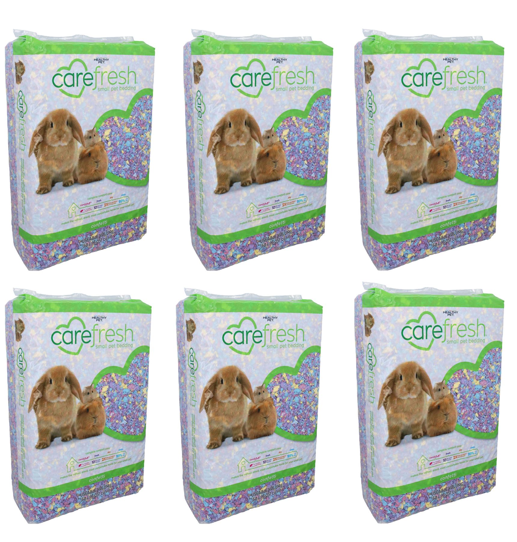 Confetti Einstreu für Haustiere und Kleintiere, 50 l, 99 % staubfrei