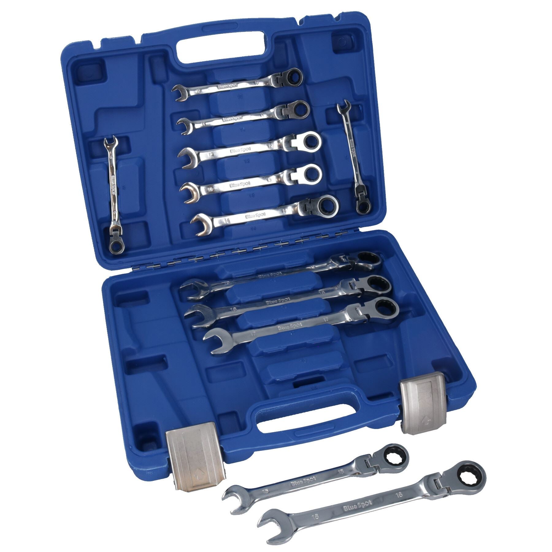 Jeu de clés mixtes à cliquet flexibles métriques MM 8 mm – 19 mm 12 pièces