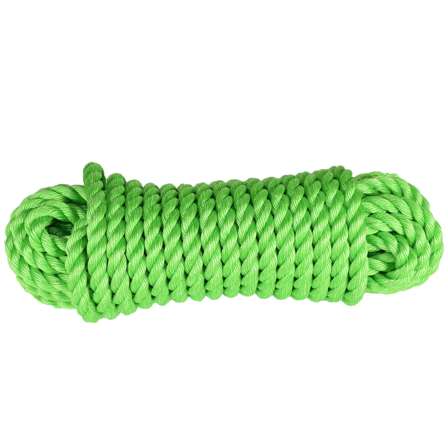 50ft x 3/4" Multi-Purpose Utility Polypropylene Rope High Vis Fastener Fastening