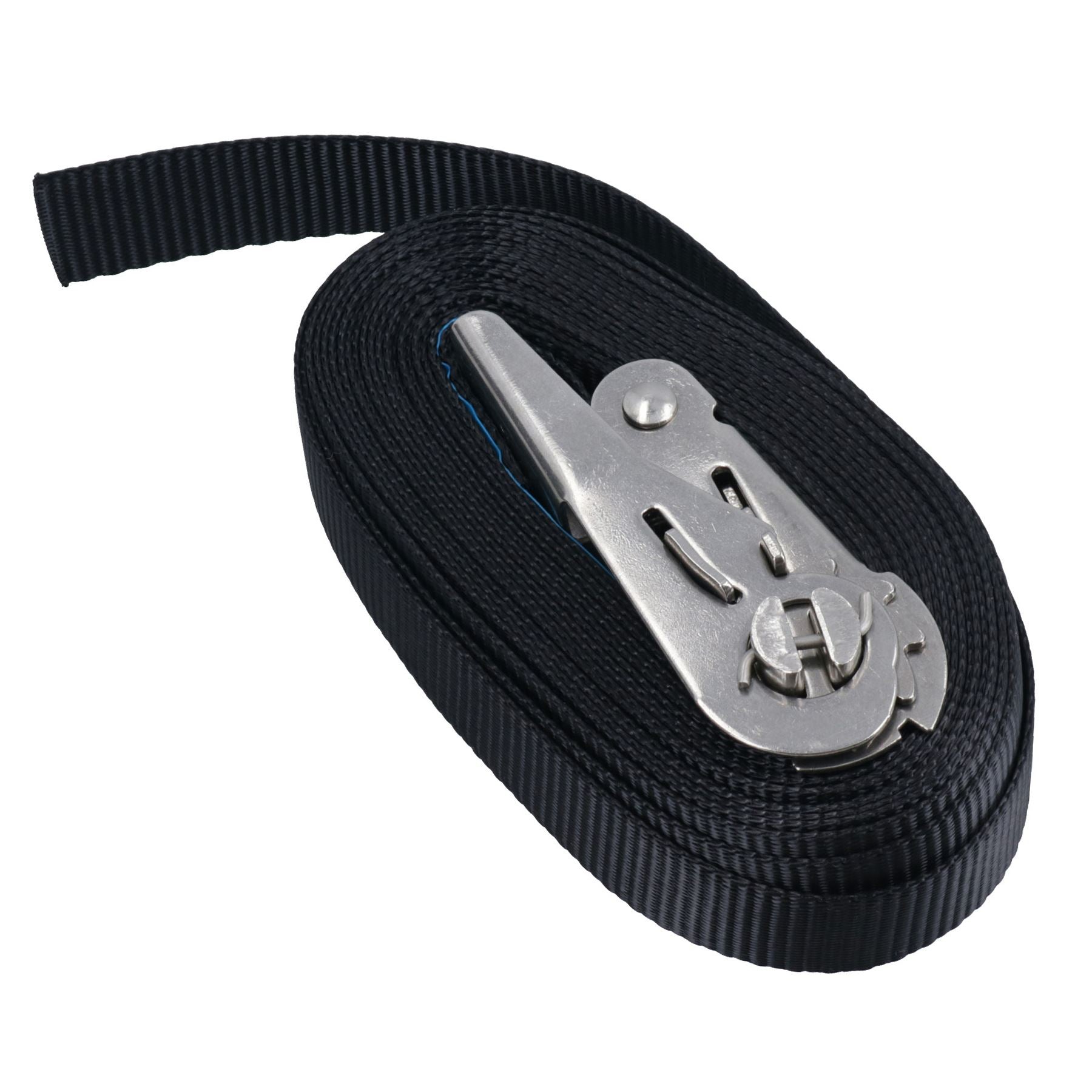 Sangle à cliquet en acier inoxydable 316 pour remorque de bateau, 6 m, 25 mm, qualité marine, nervure, jetski