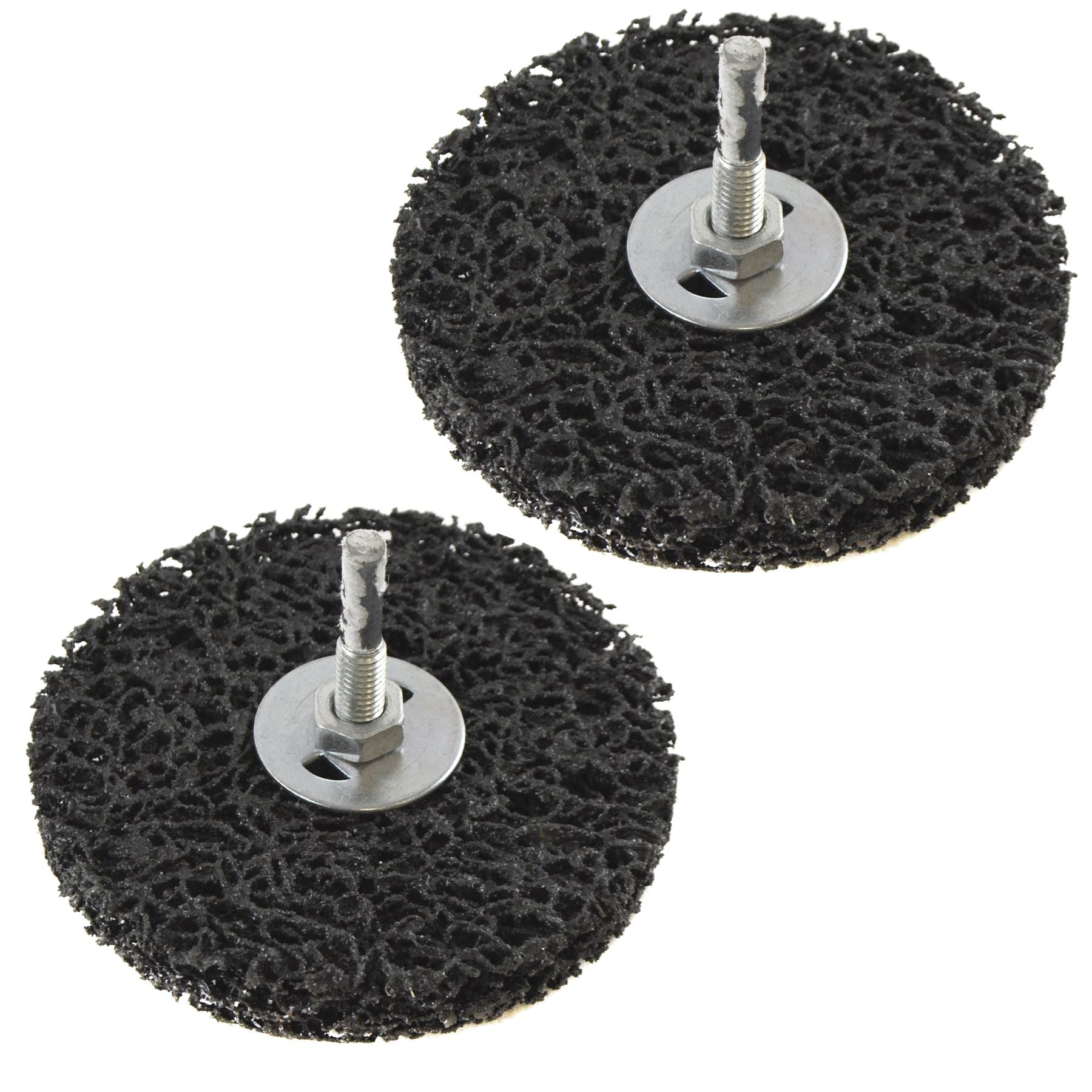 2 disques de nettoyage et de décapage de 100 mm pour éliminer les projections de peinture antirouille et de soudure, tige de 6 mm