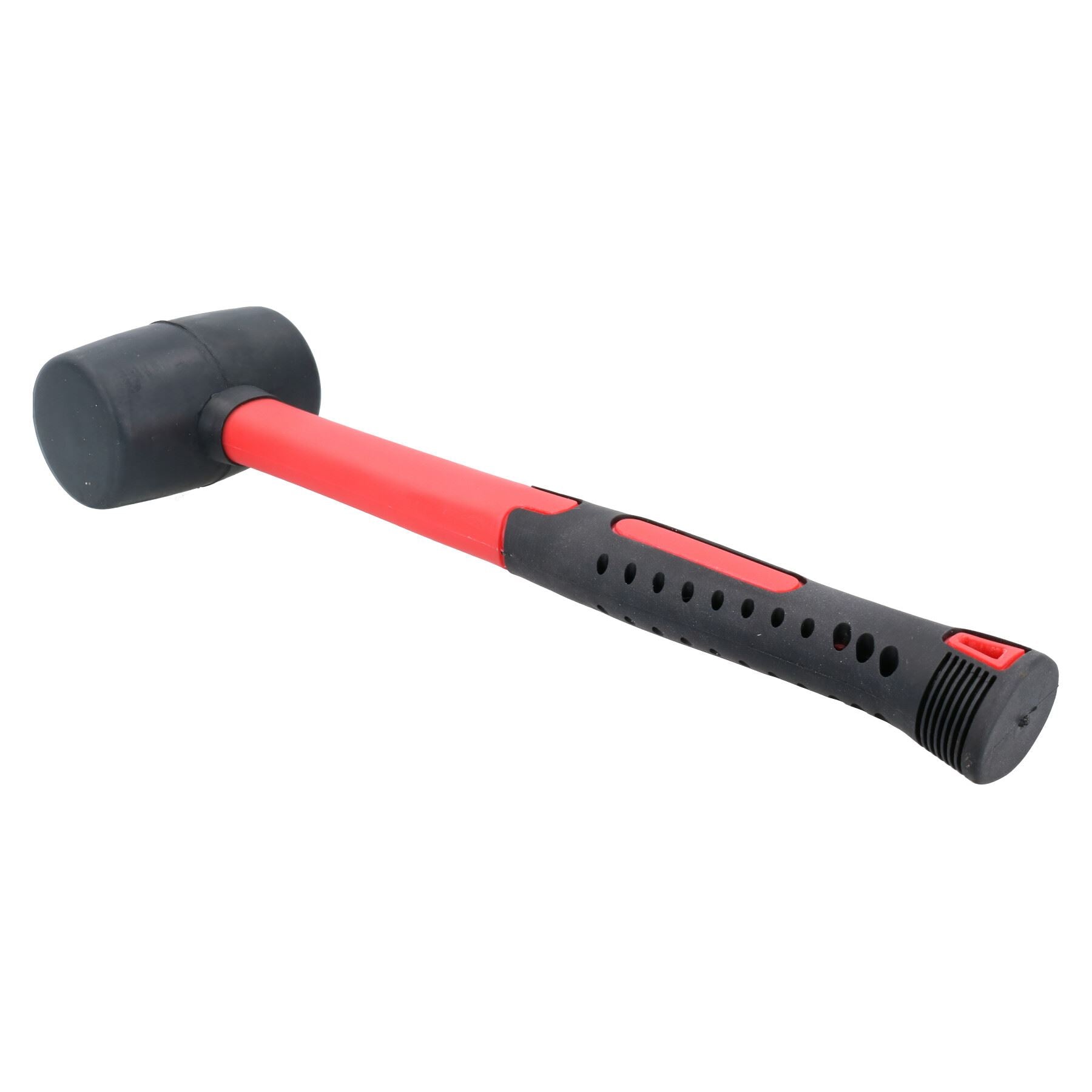 Maillet en caoutchouc noir de 8 oz avec manche en fibre de verre et tête non marquante