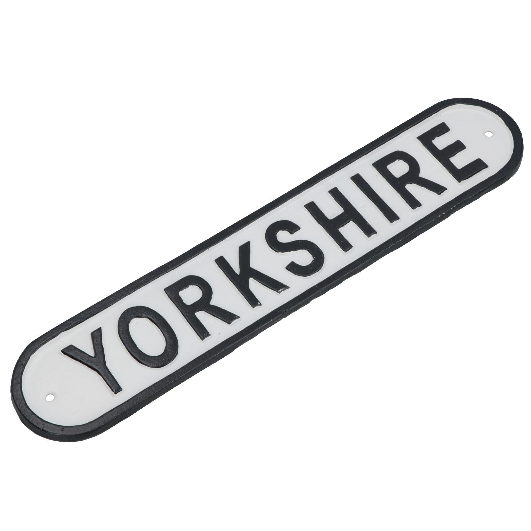 Yorkshire Cast Iron Sign Plaque Wall Door Fence Gate Post House Garden Yard