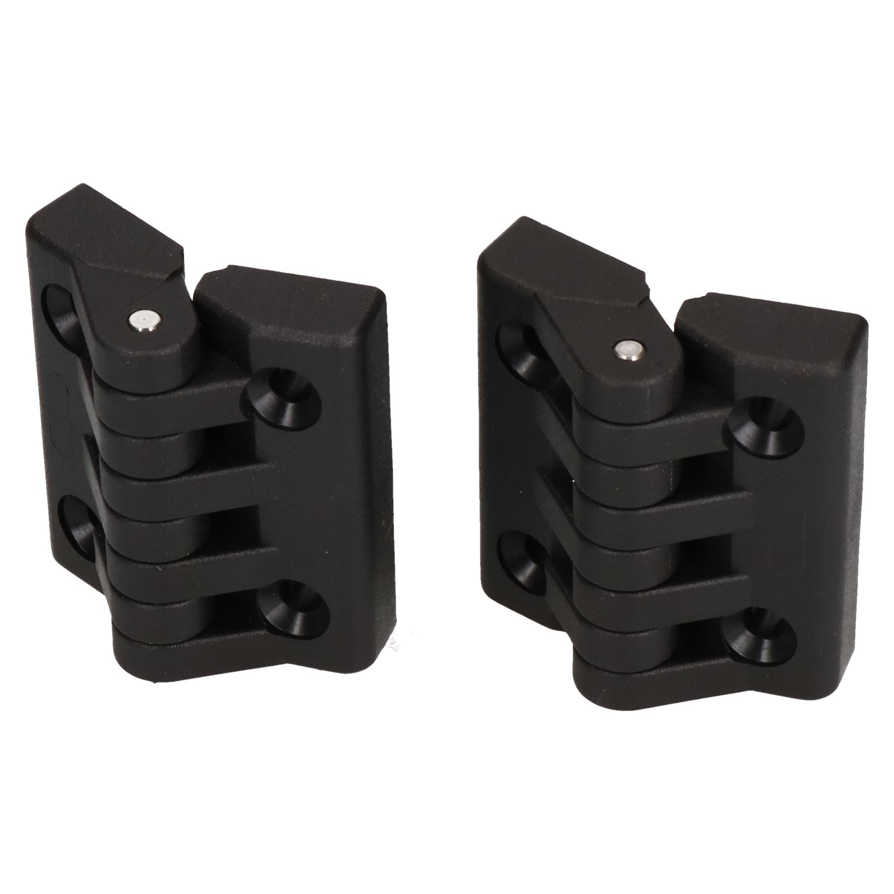 Charnière industrielle en plastique polyamide 64x65 mm pour porte de casier, fabrication italienne