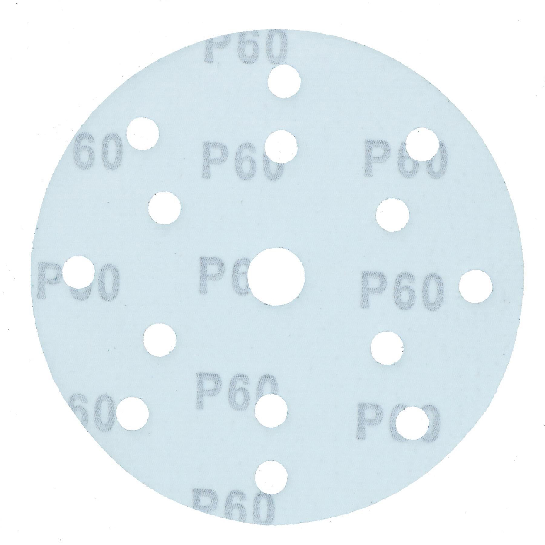 150 mm selbstklebende Keramik-Schleifscheiben mit Klettverschluss, Körnung 60