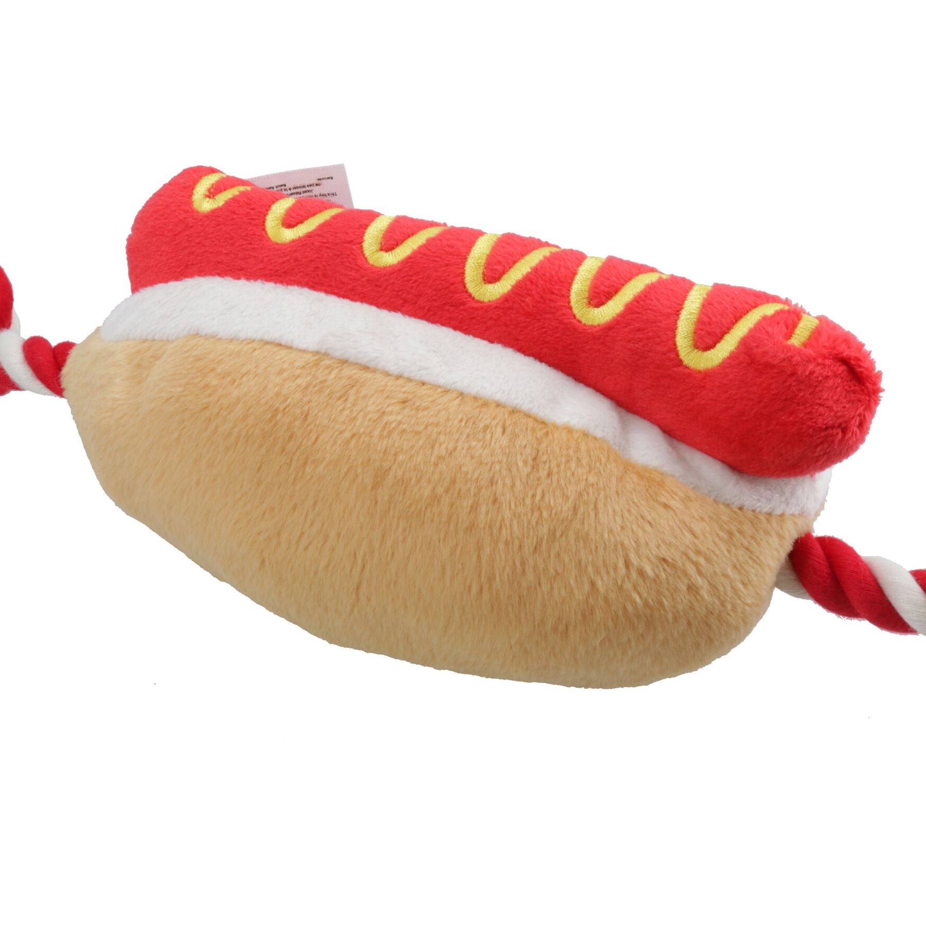 Cadeau pour chiot pour chien, jouet couineur en peluche douce sur le thème de la nourriture pour hot-dog