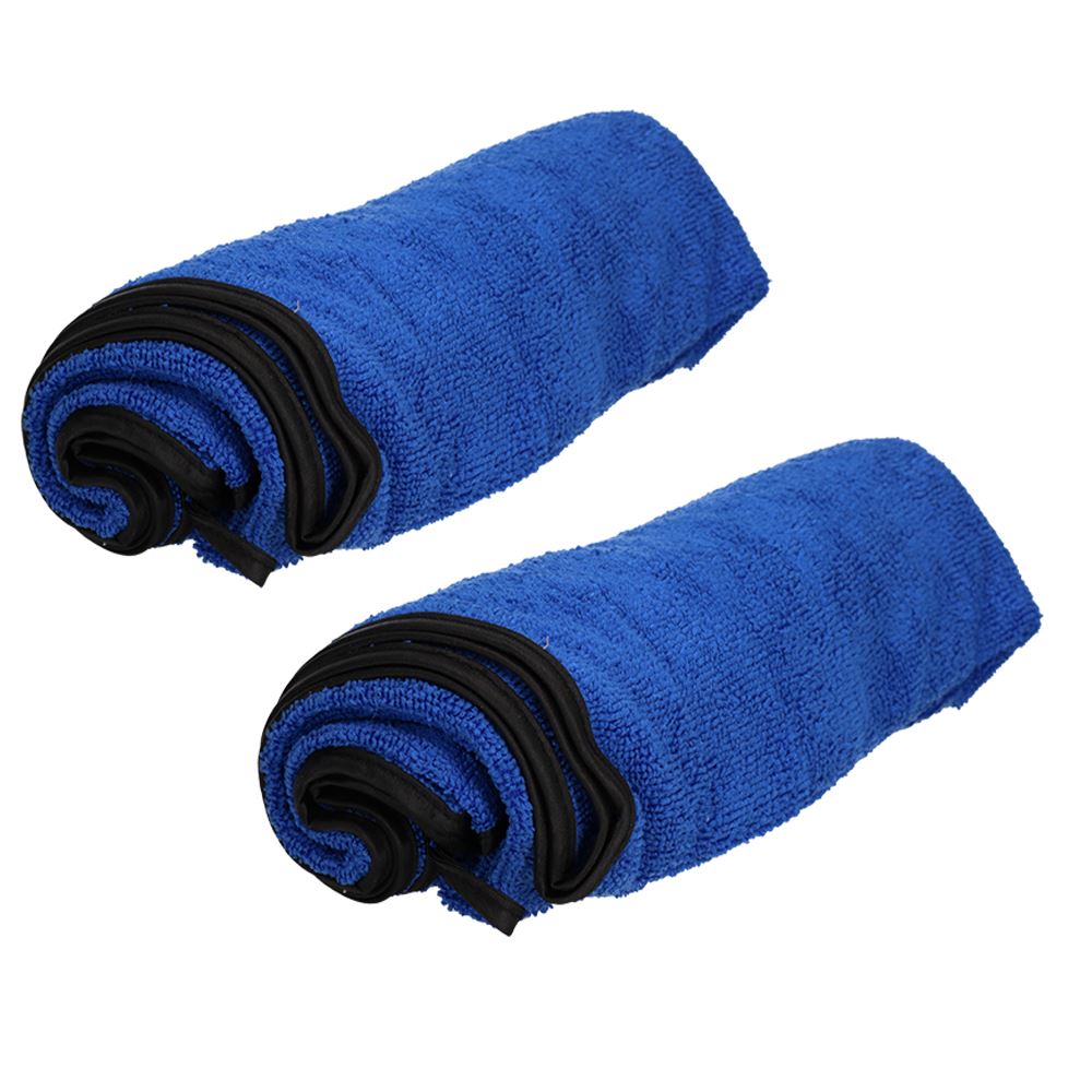 Serviette de voyage absorbante en microfibre pour chien (bleu) 100 x 70 cm