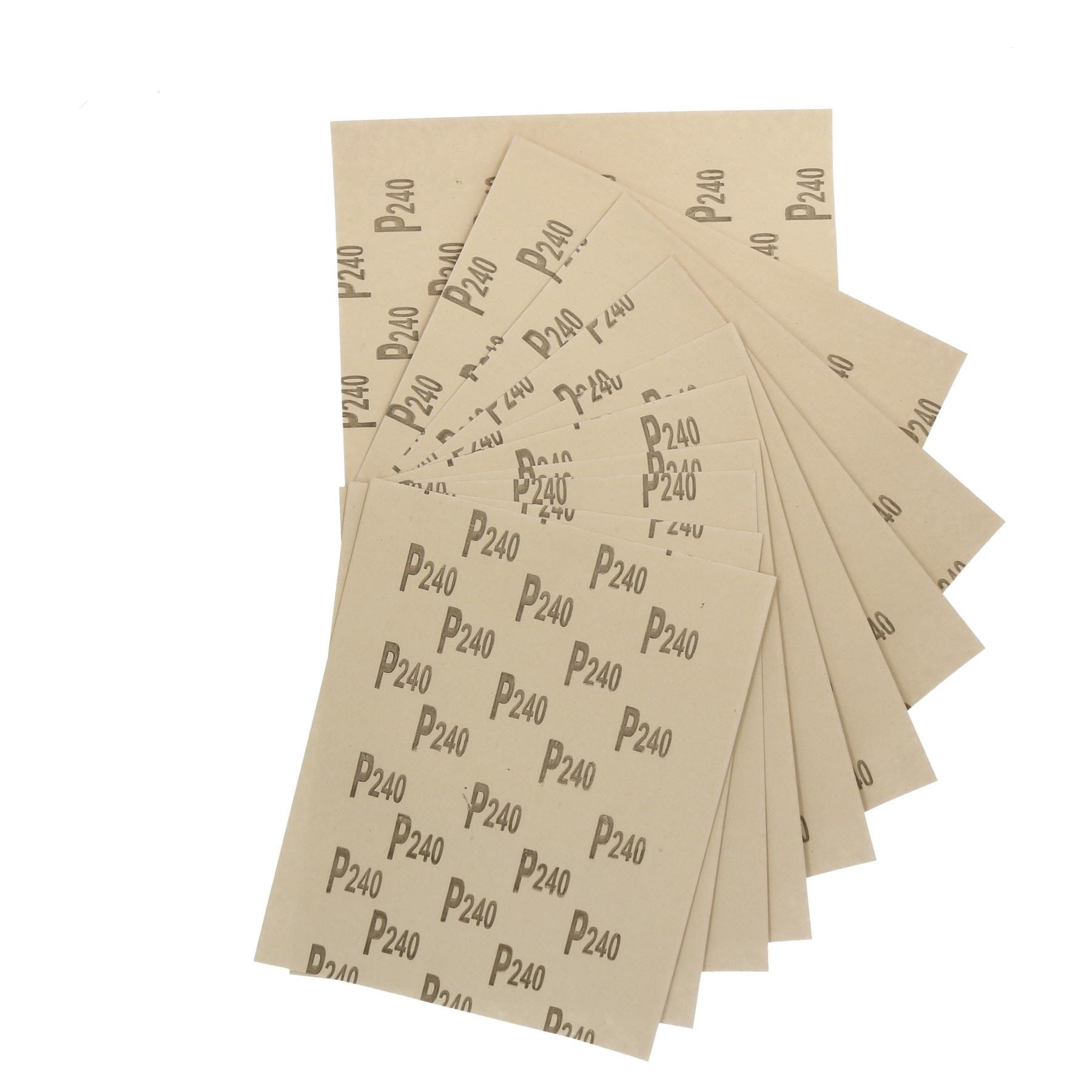 10 Stück verschiedene Schleifpapier-Schleifblätter für Metall, Holz, Kunststoff, fein, Körnung 240