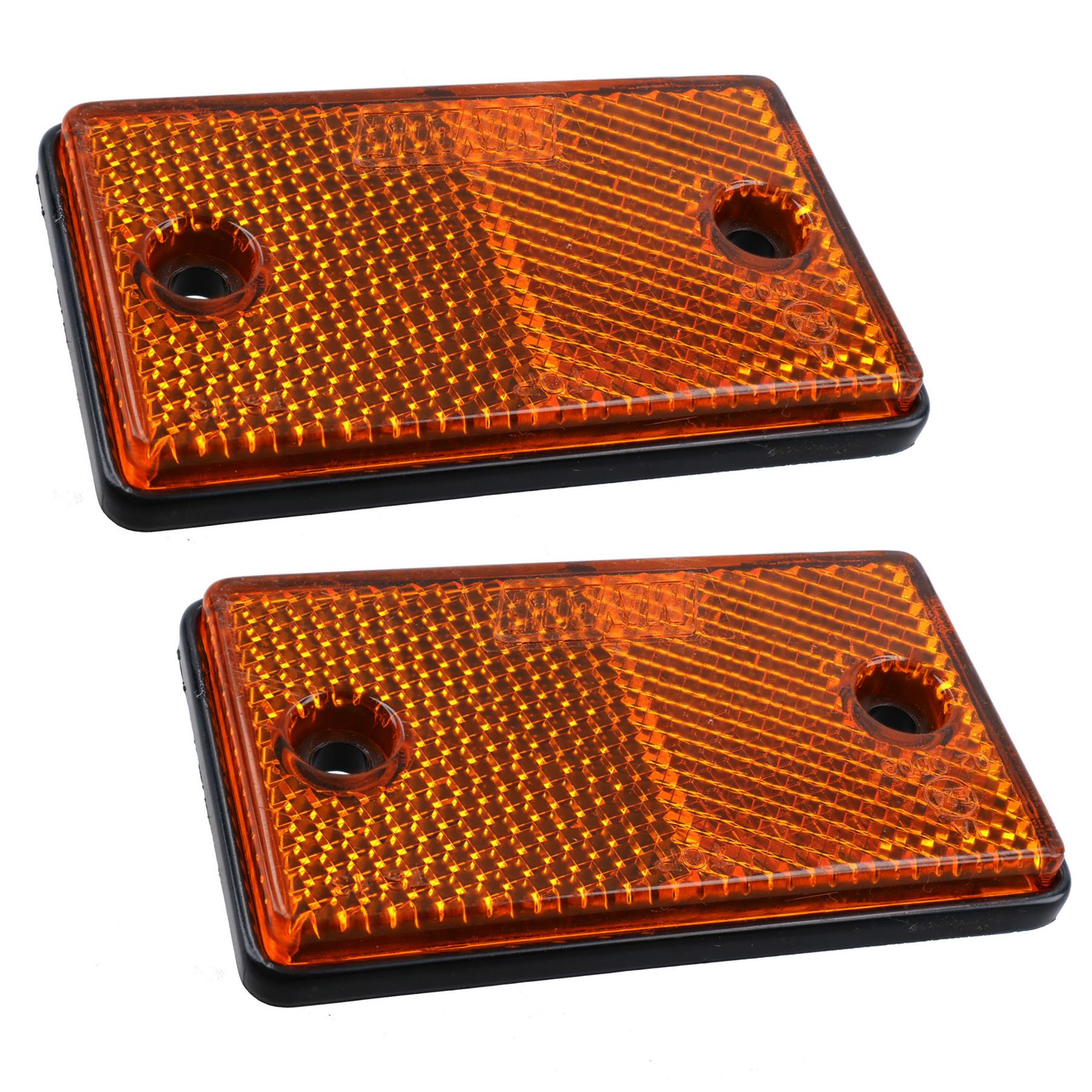 Réflecteurs rectangulaires orange ambrés pour remorques de poteaux de clôture de portail d'allée