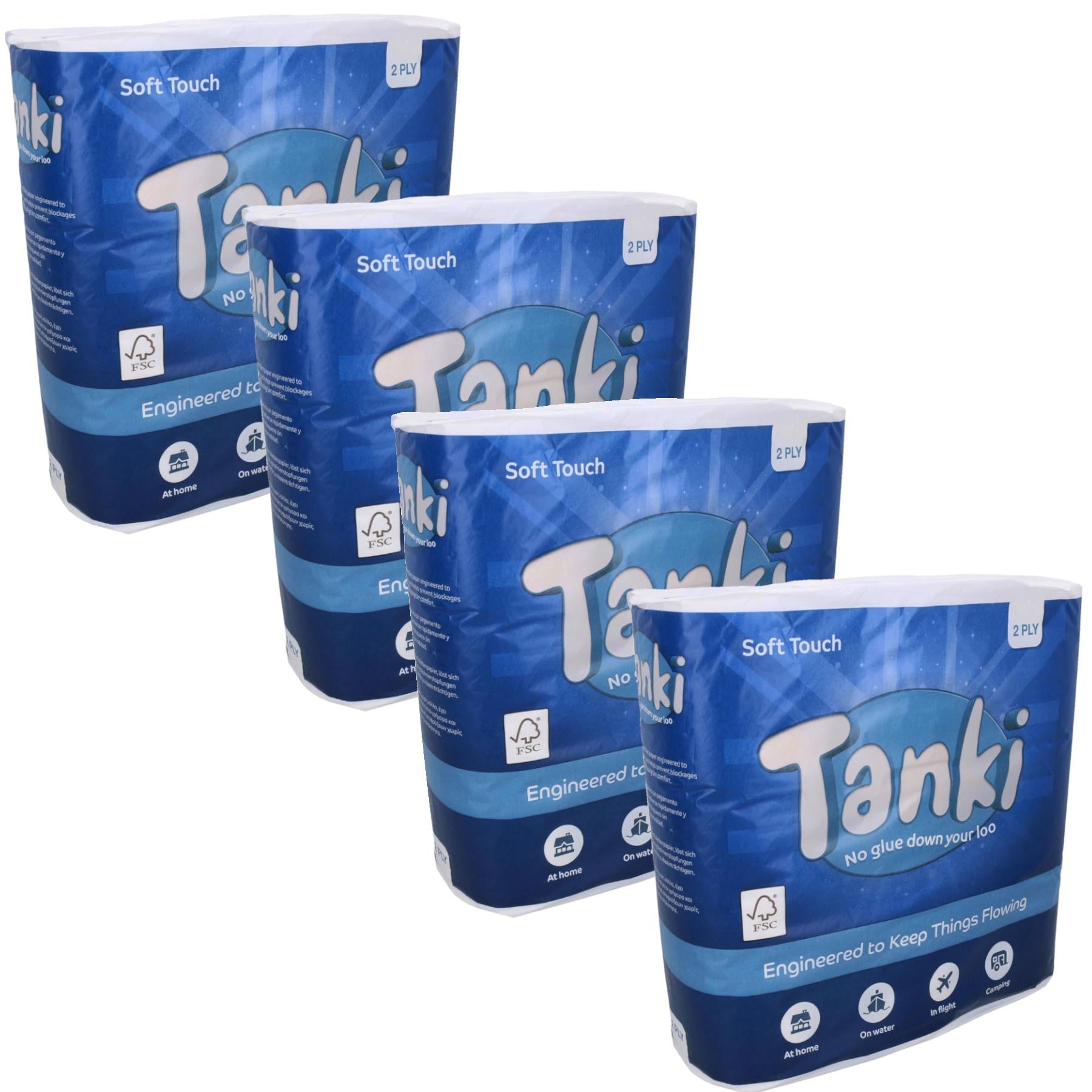 36 rouleaux de papier toilette sans colle pour caravane, bateau, camping, fosse septique chimique