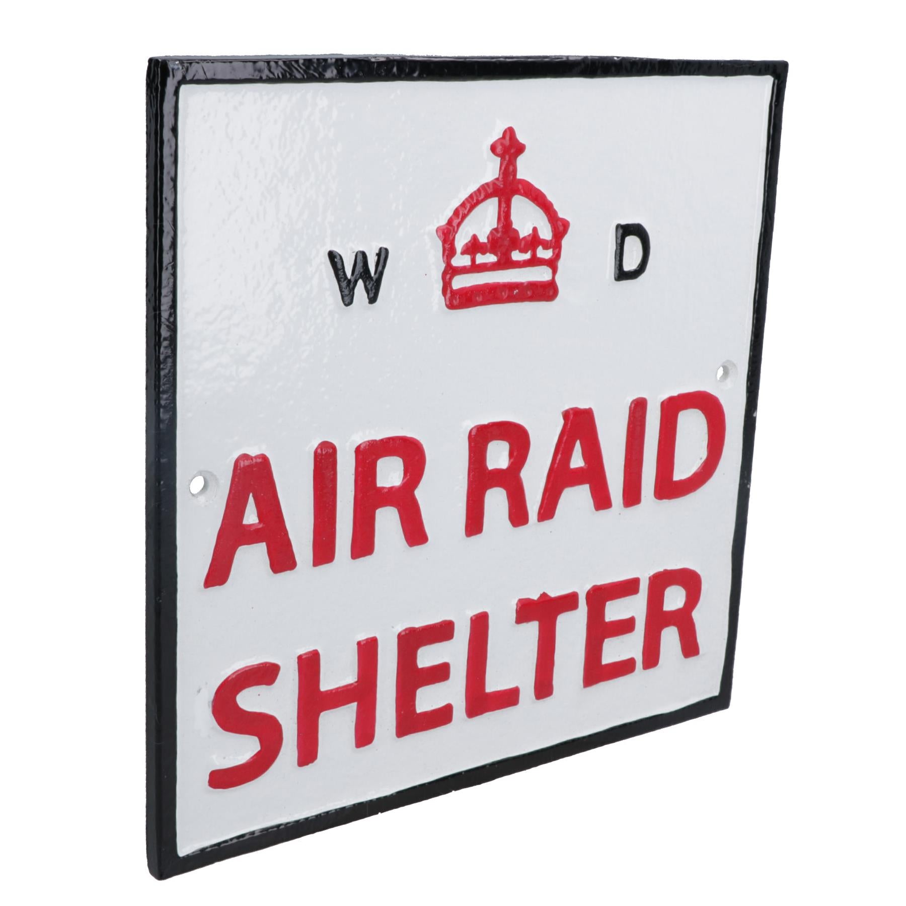 Air Raid Shelter Cast Iron Sign Plaque Door Wall House Fence Gate Garden Yard