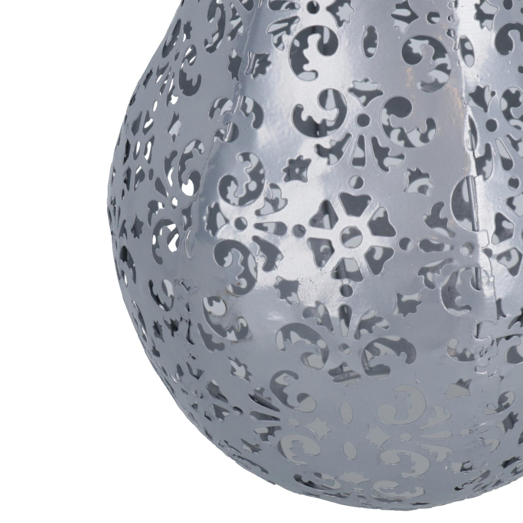 Lampe de jardin à panneau solaire de style damasque Éclairage de patio Silhouette