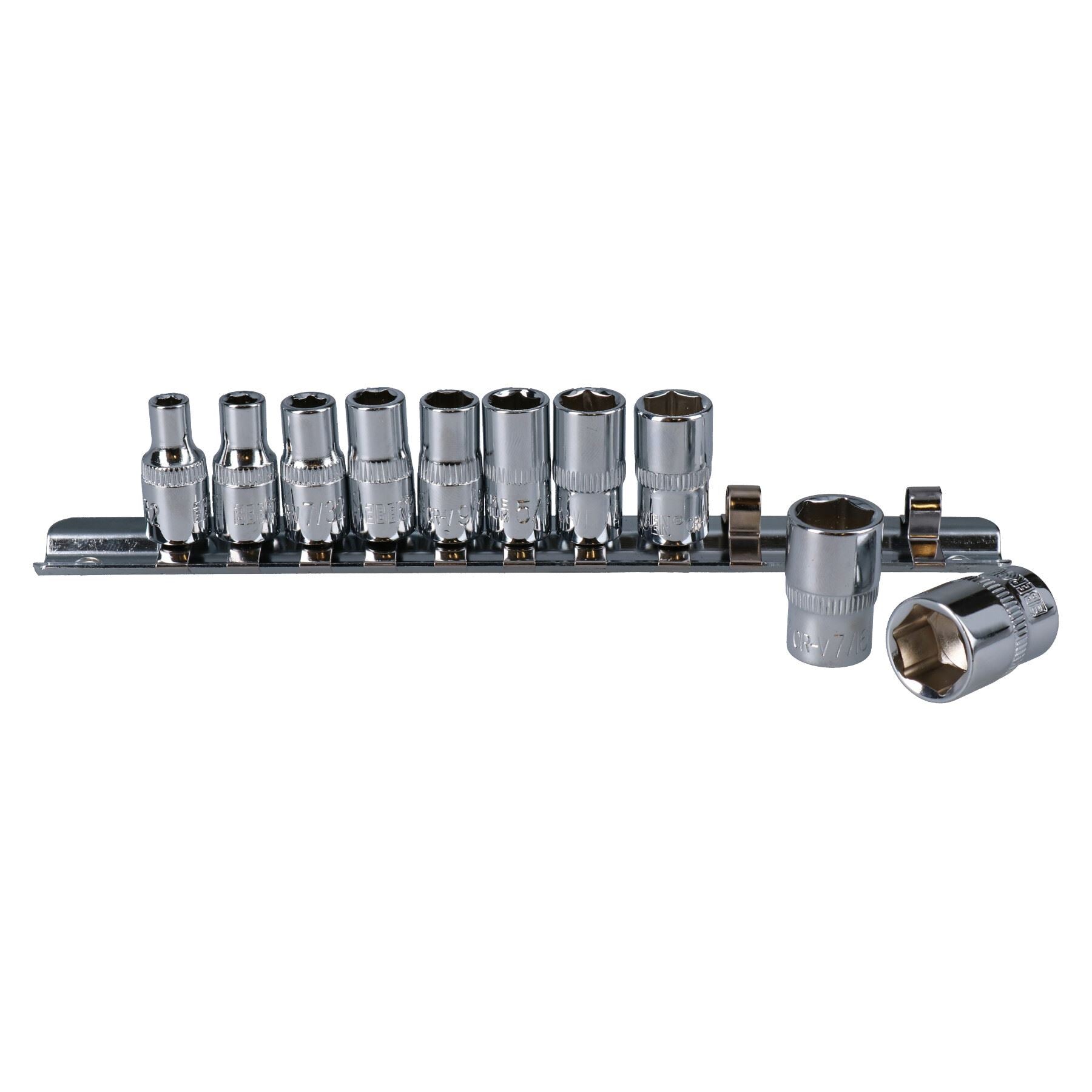 Douilles impériales peu profondes AF SAE à 6 pans 1/4" 5/32" – 1/2" Lot de 10 pièces