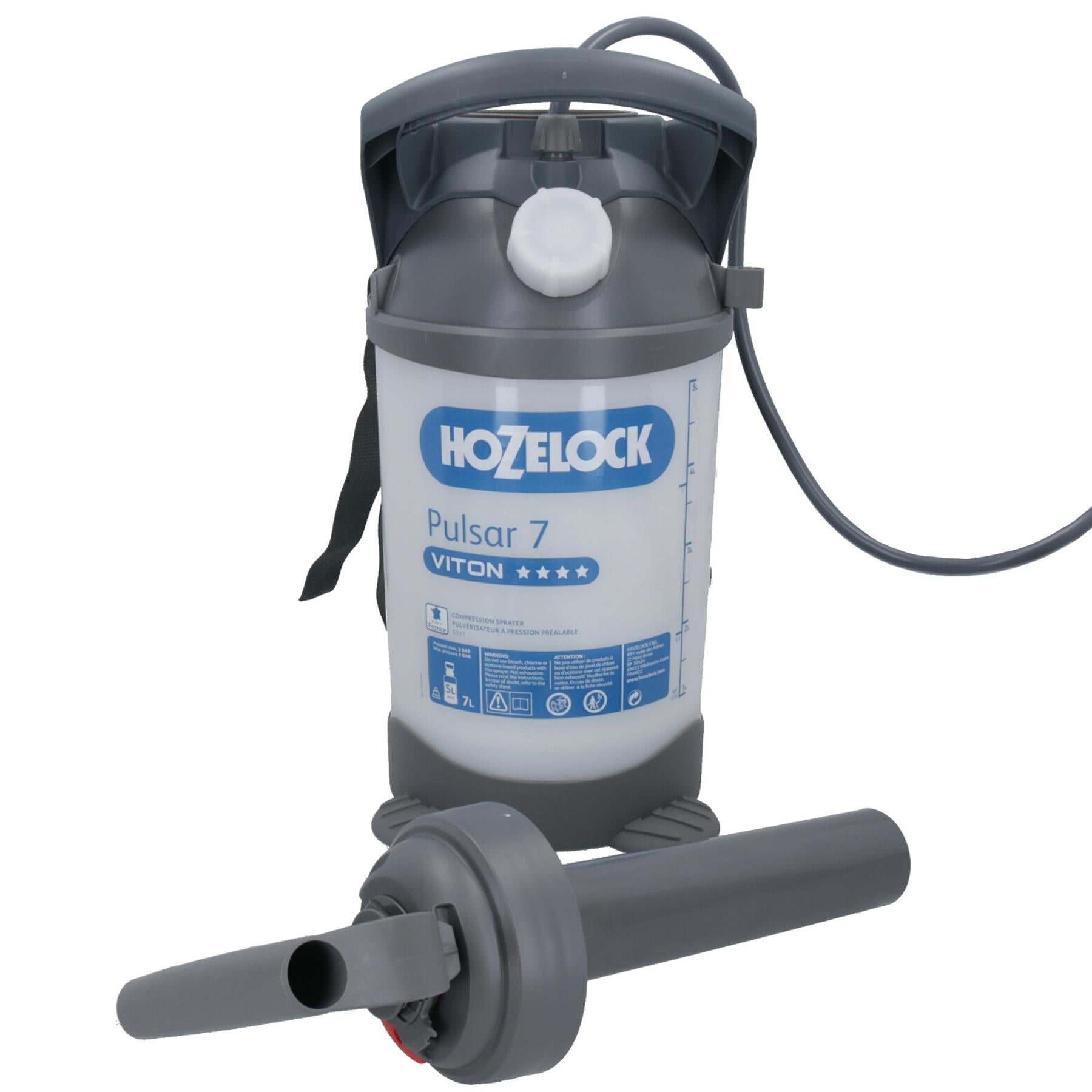 Hozelock Pulsar Viton 7 Ltr Garten Druckpumpe Sprüher + Lanze flüssige Chemikalien
