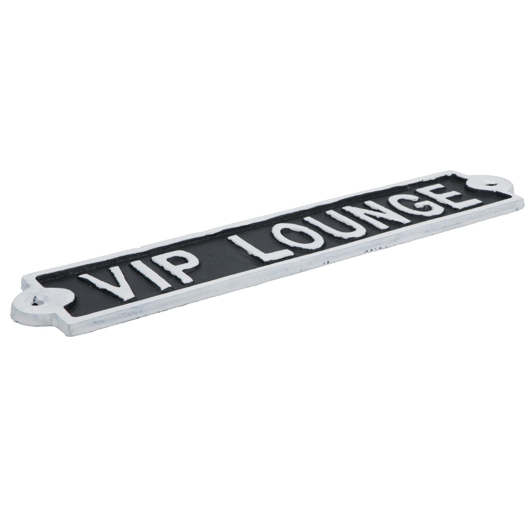 VIP Lounge Cast Iron Sign Plaque Wall Door Fence Gate Post House Garden Yard