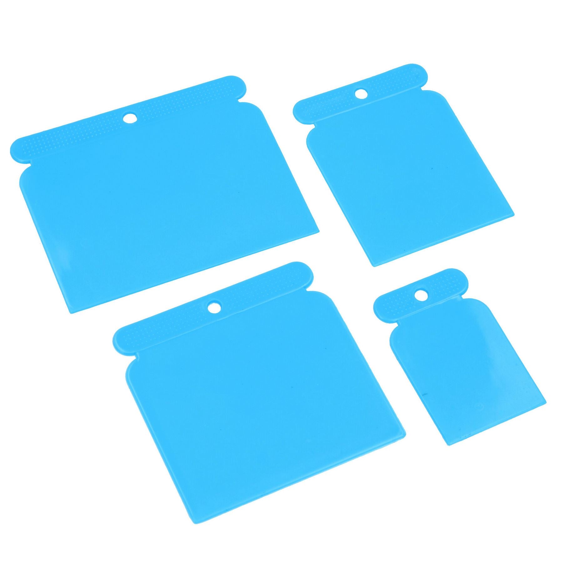 Lot de 4 grattoirs à lames flexibles en plastique pour décoration de 50 mm à 120 mm
